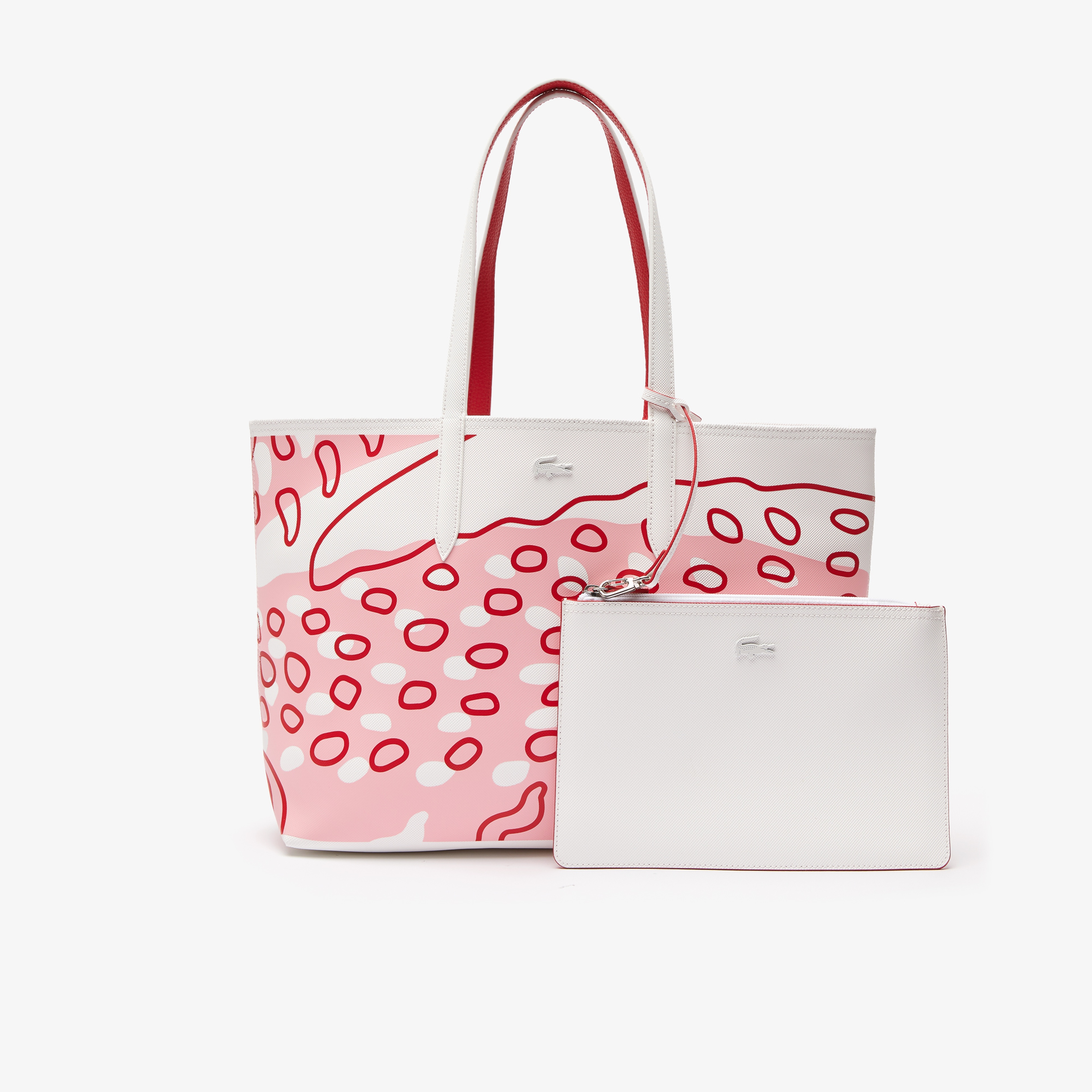 Lacoste Anna Seasonal Kadın Baskılı Beyaz Çift Taraflı Çanta