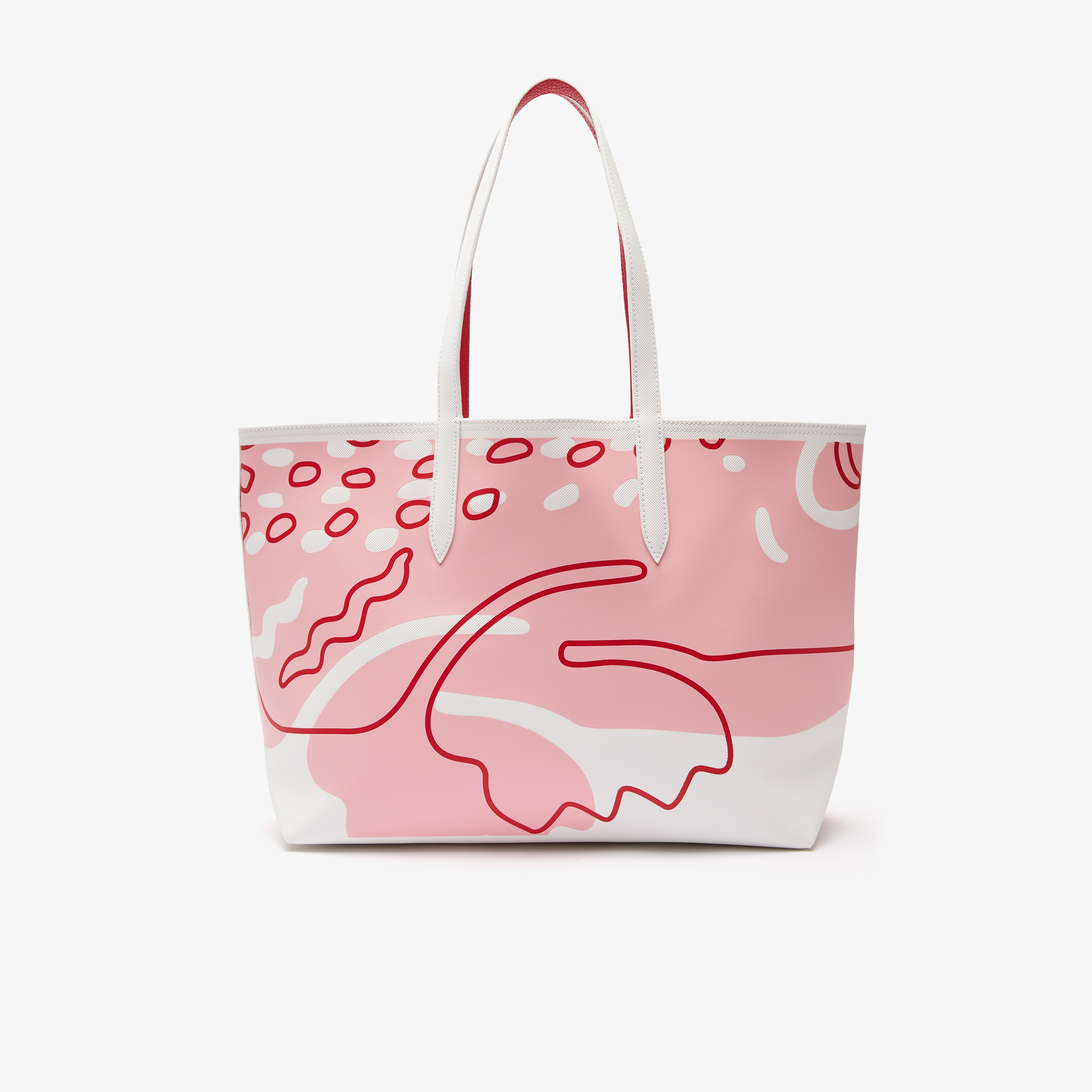 Lacoste Anna Seasonal Kadın Baskılı Beyaz Çift Taraflı Çanta