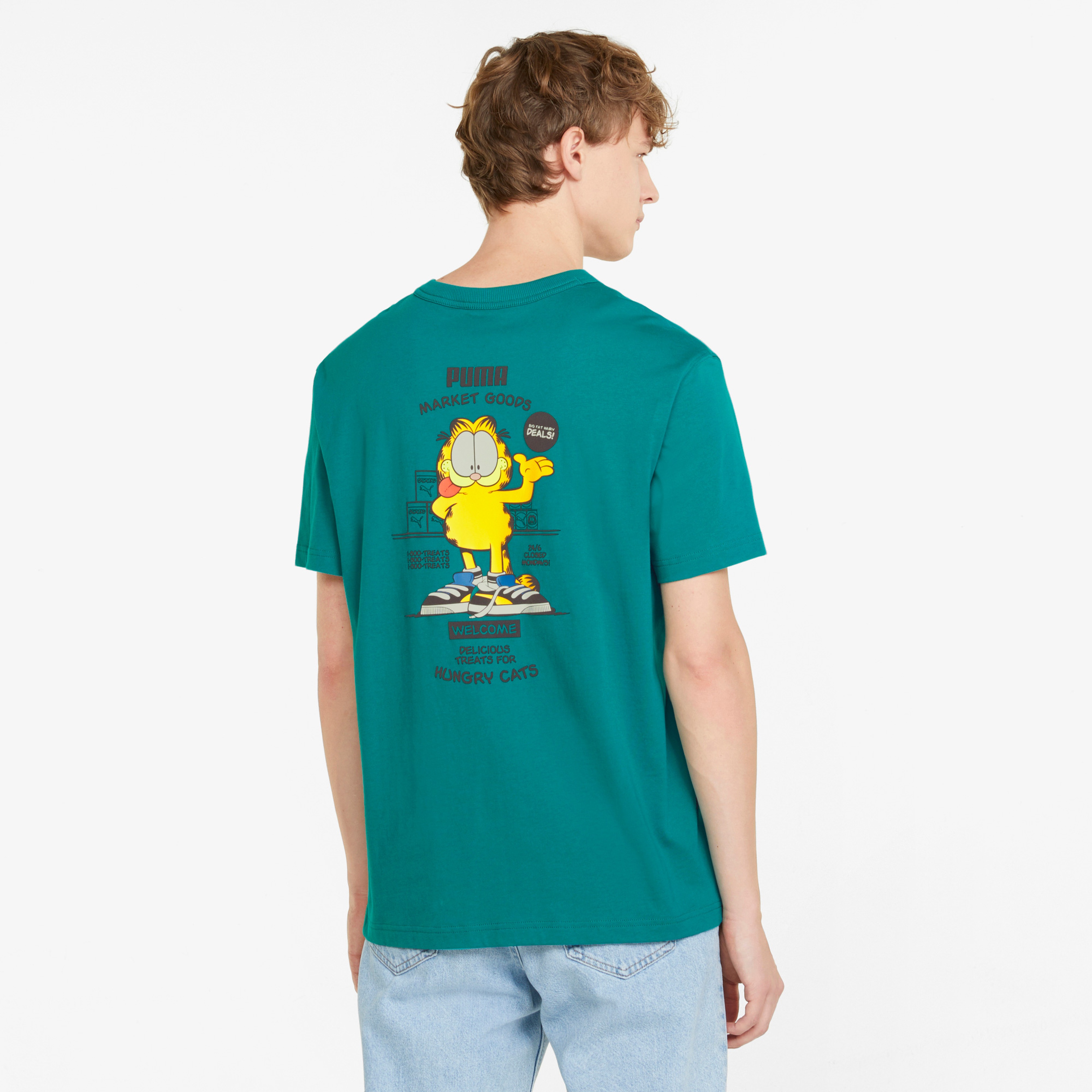 Puma x Garfield Erkek Yeşil T-Shirt
