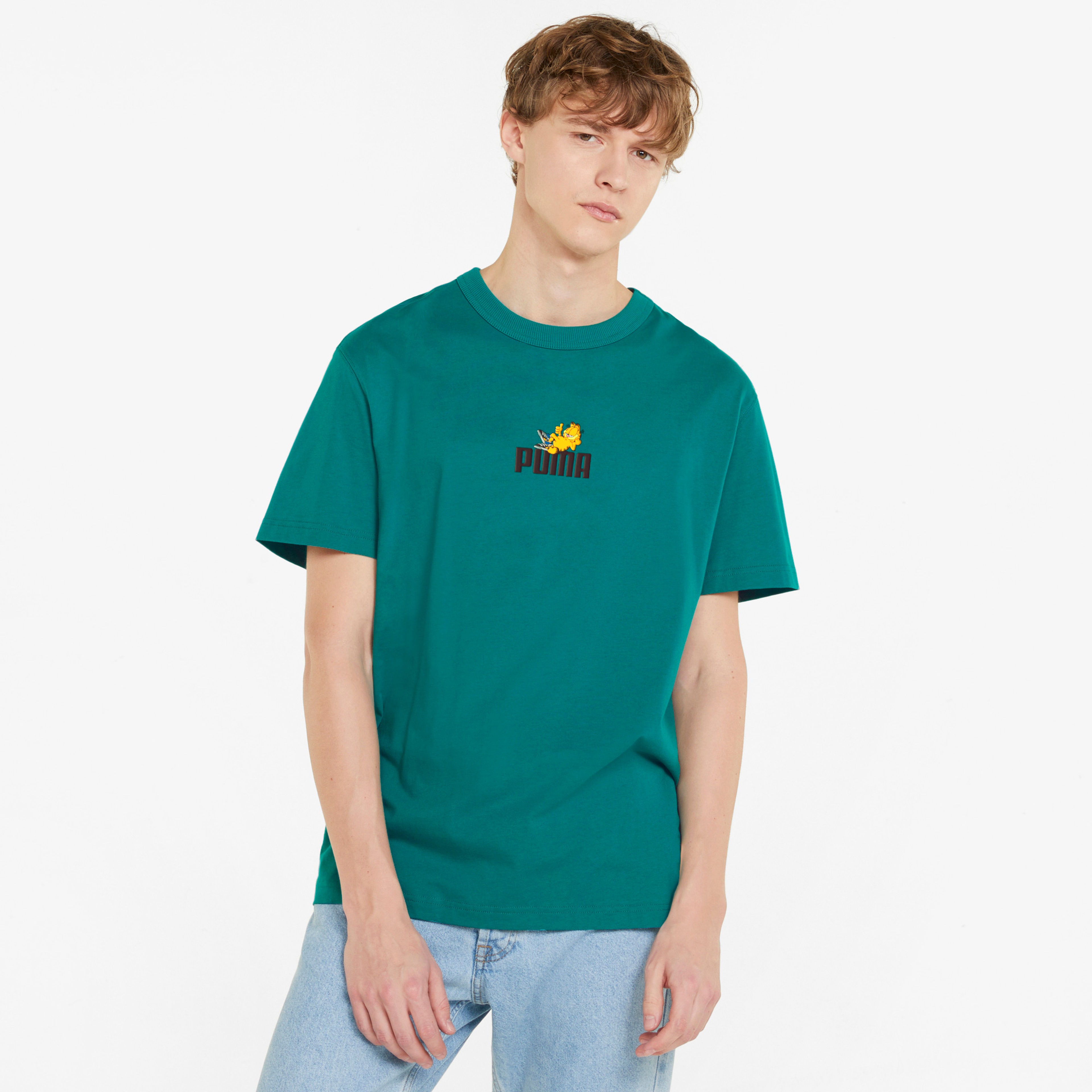 Puma x Garfield Erkek Yeşil T-Shirt