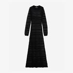 KADIN SİYAH TRANSPARAN UZUN ELBİSE