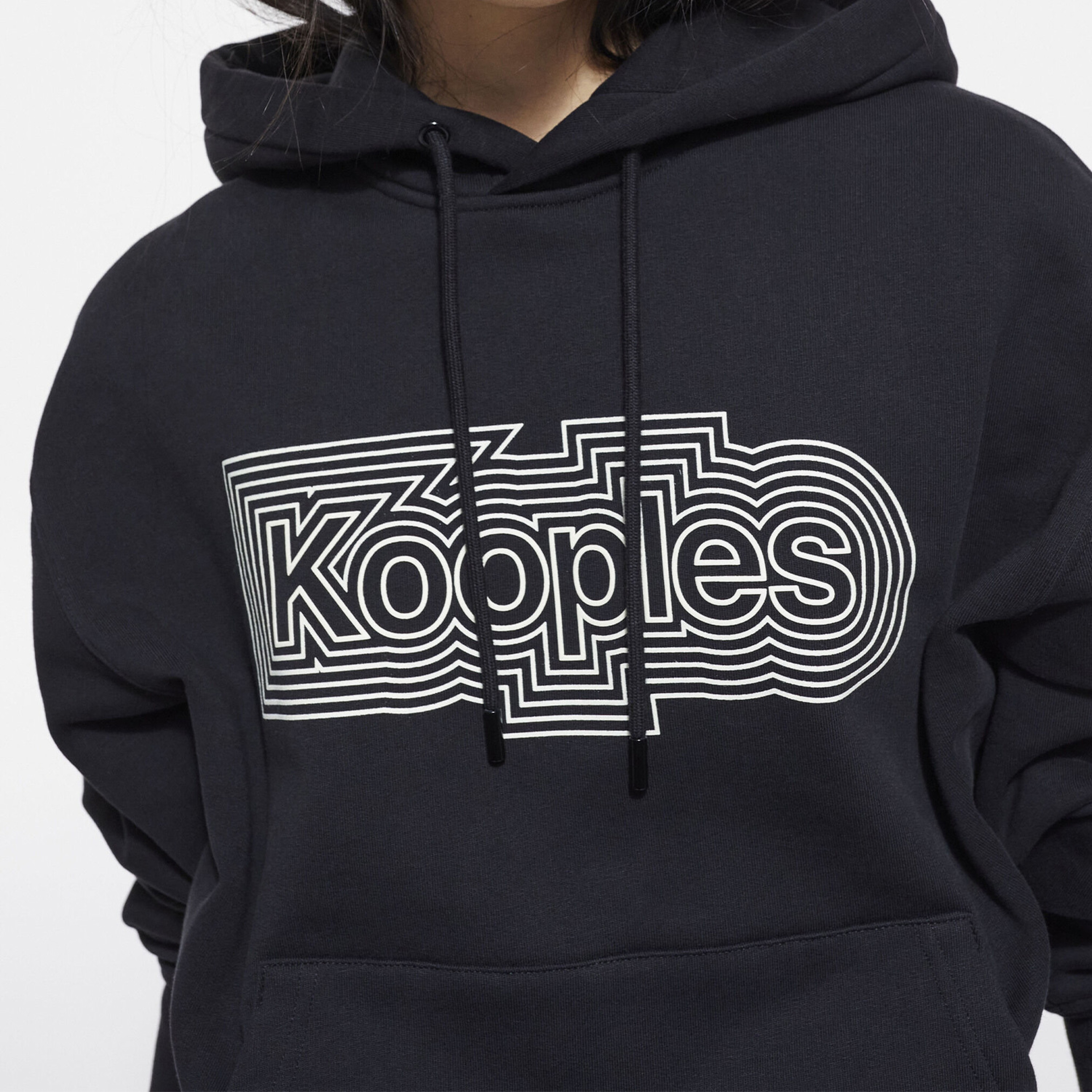 The Kooples Logomania Kadın Siyah Hoodie
