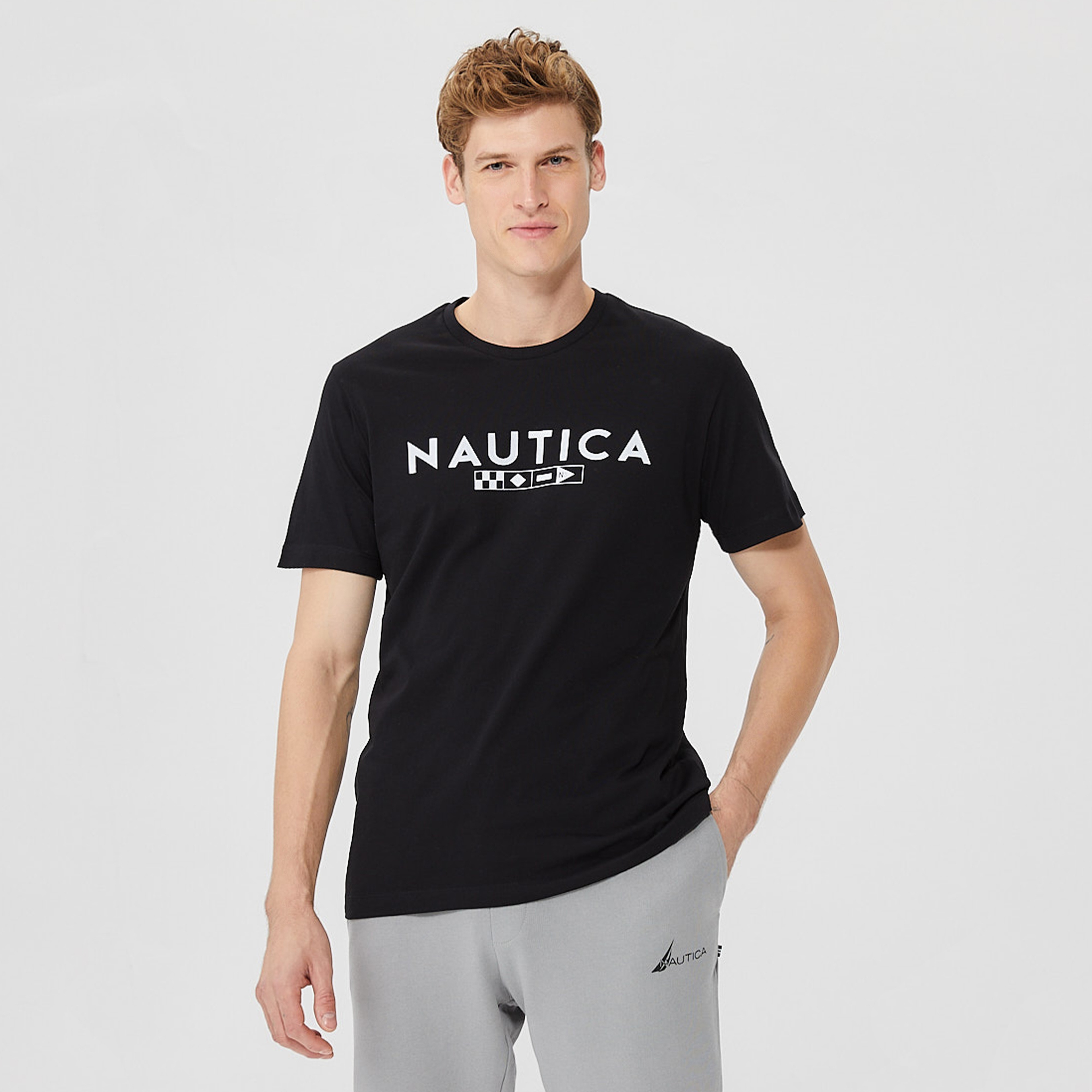 Nautica Erkek Siyah Standart Fit T-Shirt