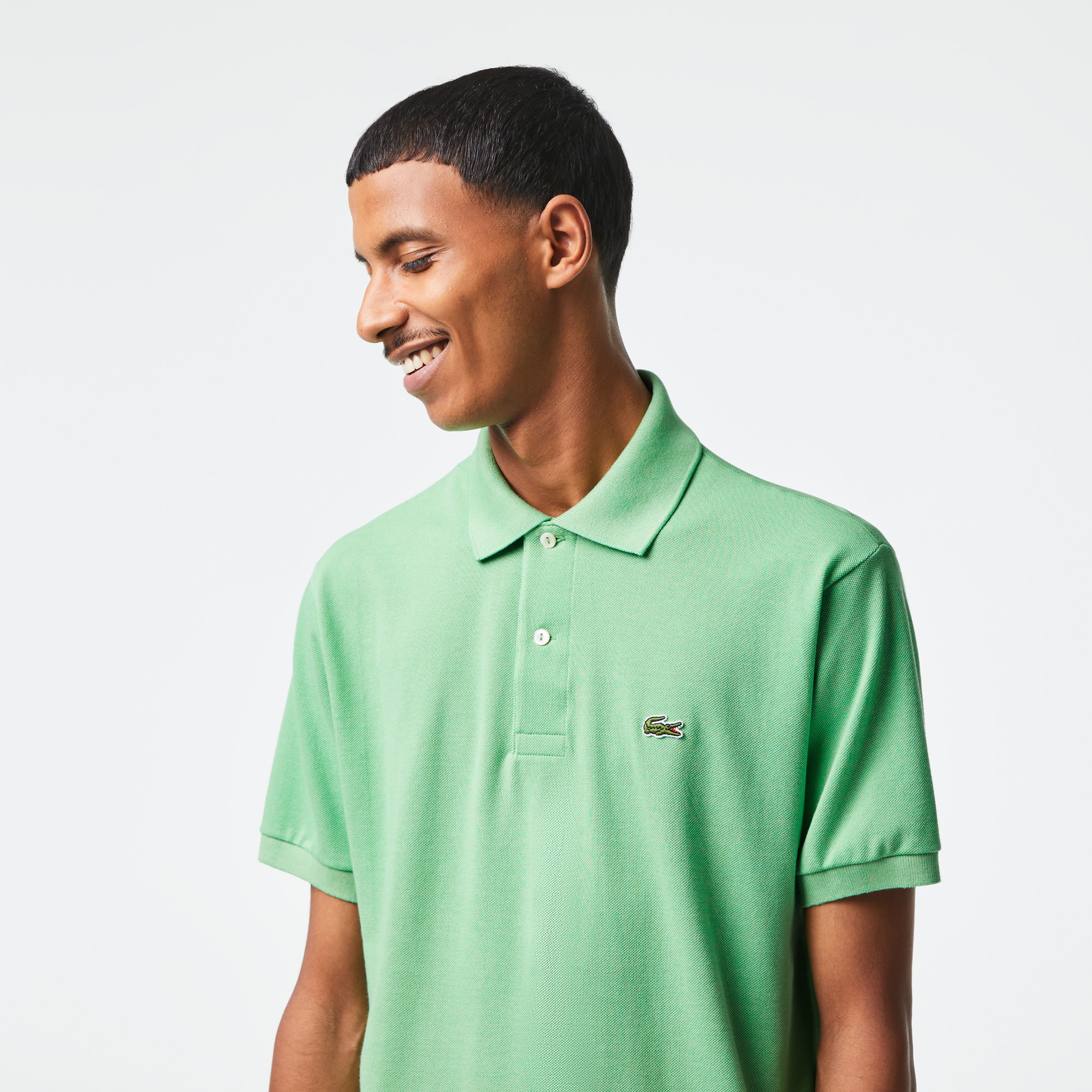 L.12.12 Erkek Classic Fit Yeşil Polo