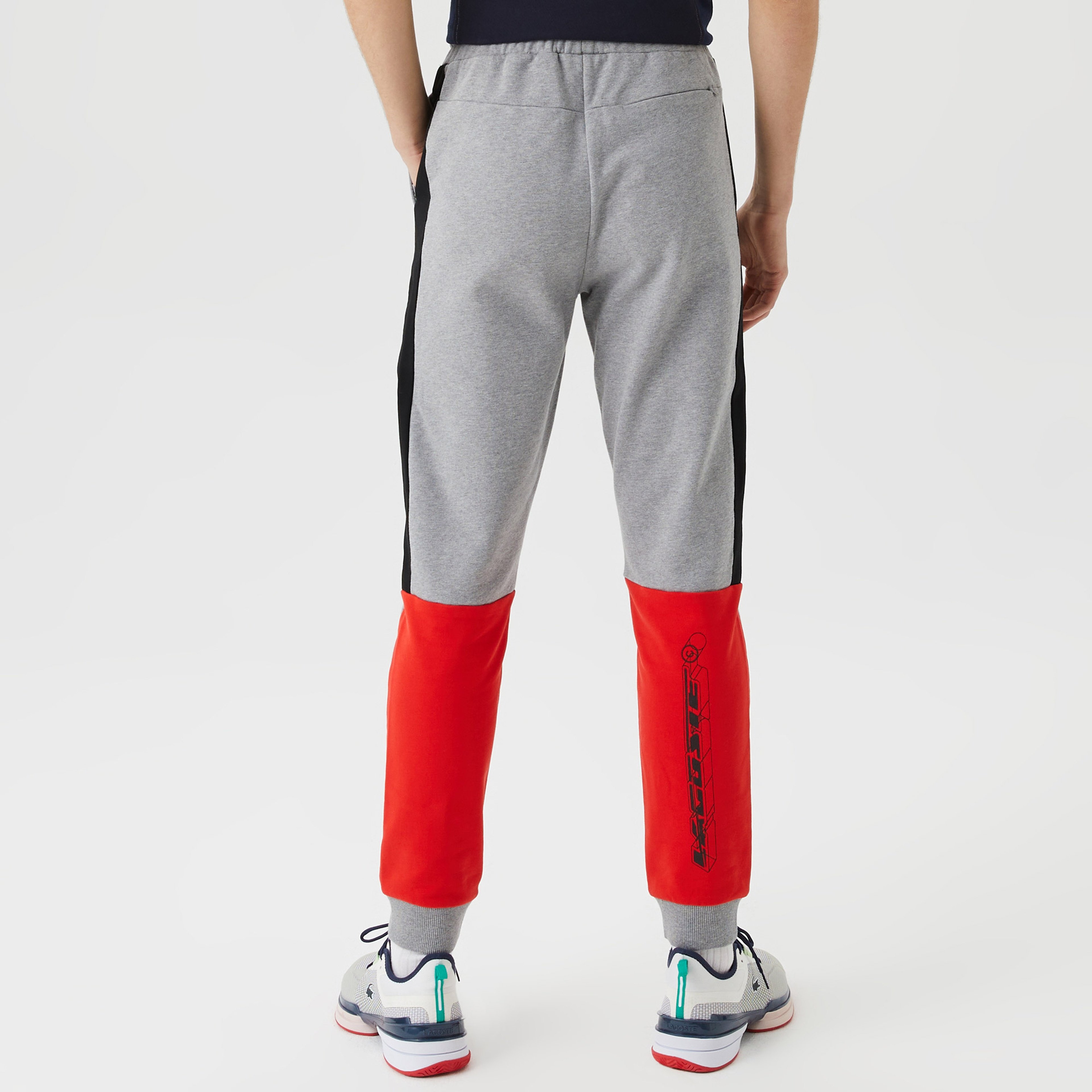 Erkek Regular Fit Renk Bloklu Gri Eşofman Altı