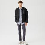 Erkek Hakim Yaka Kapitone Siyah Mont