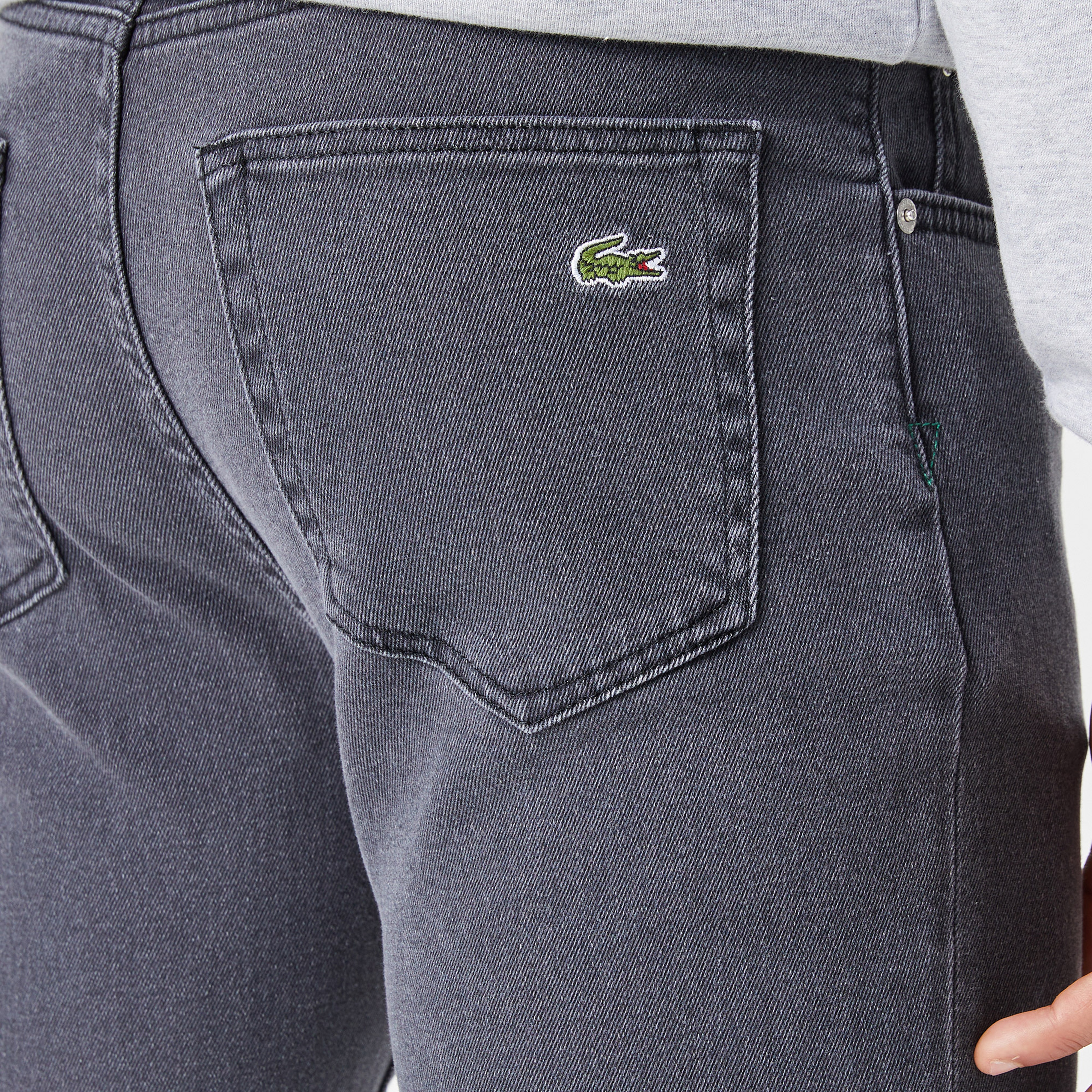 Erkek Slim Fit Denim Koyu Gri Pantolon