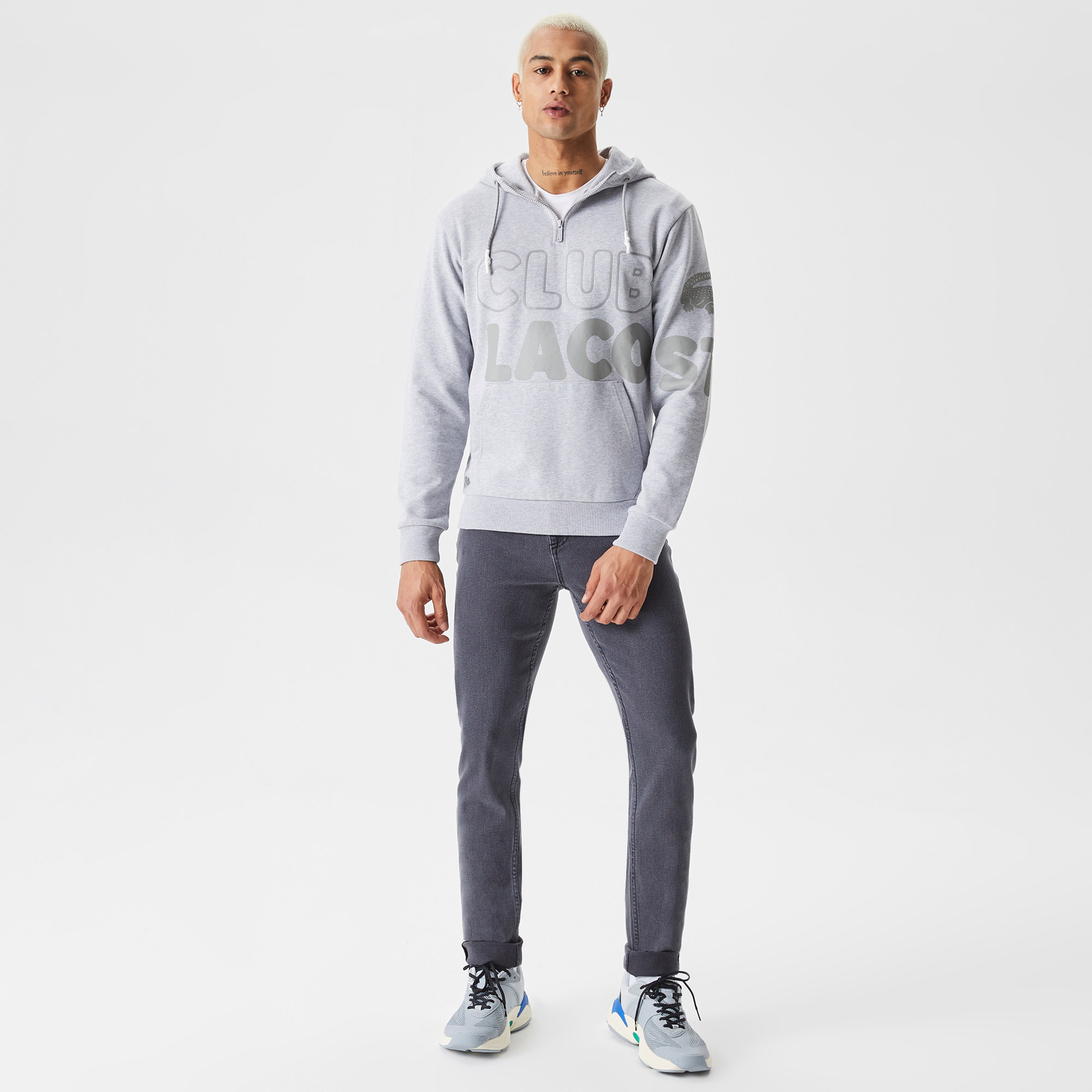 Erkek Slim Fit Denim Koyu Gri Pantolon