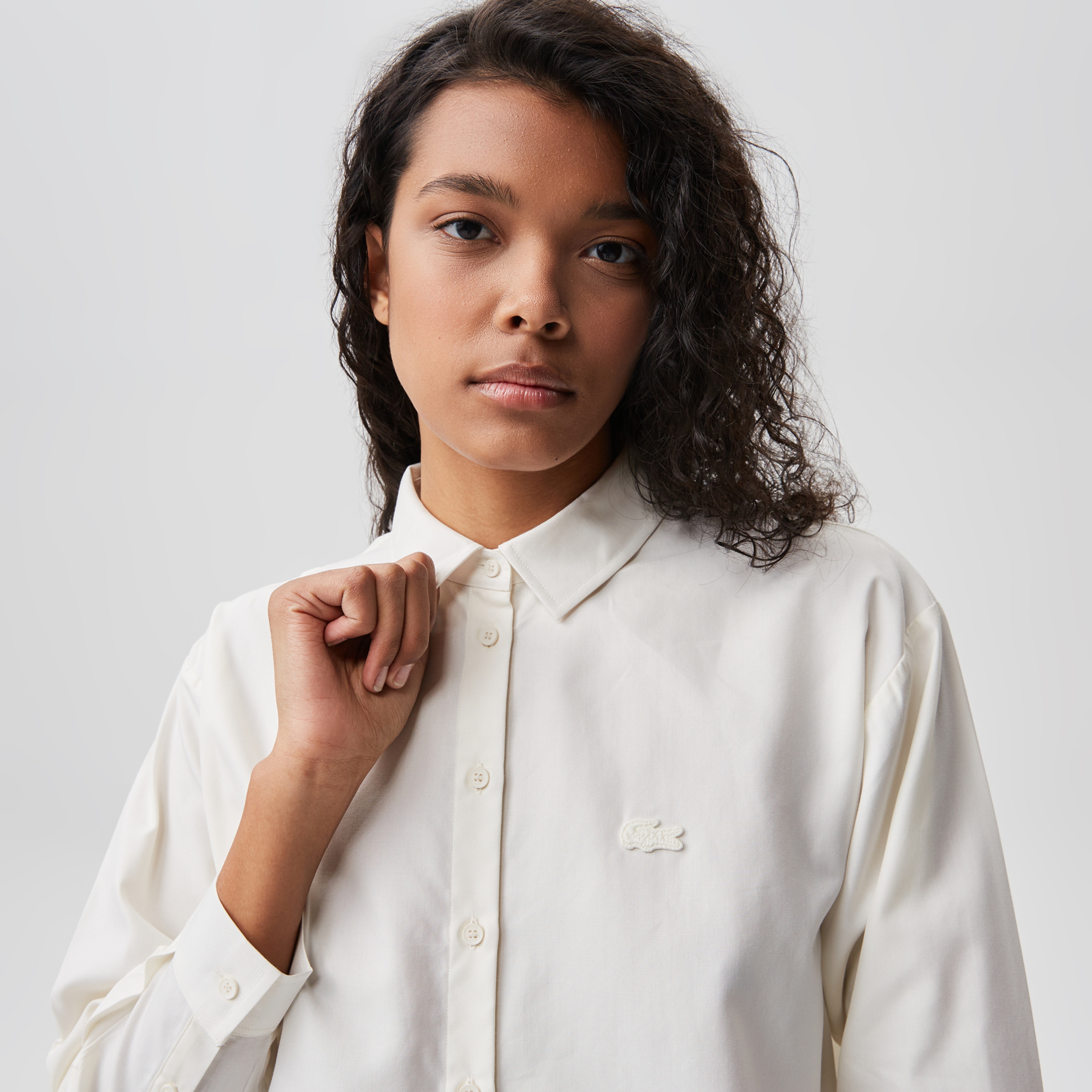Kadın Relaxed Fit Ekru Gömlek