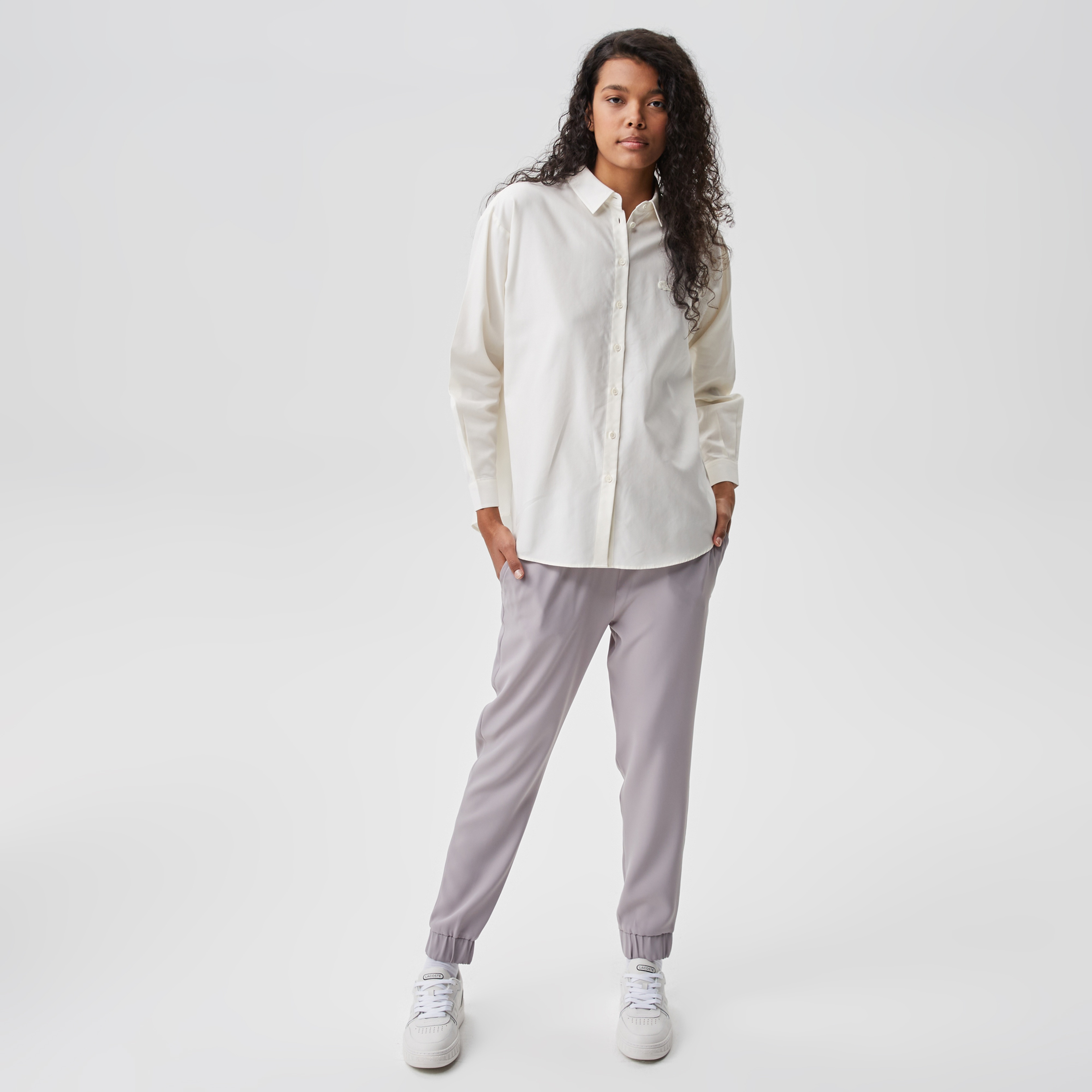 Kadın Relaxed Fit Ekru Gömlek