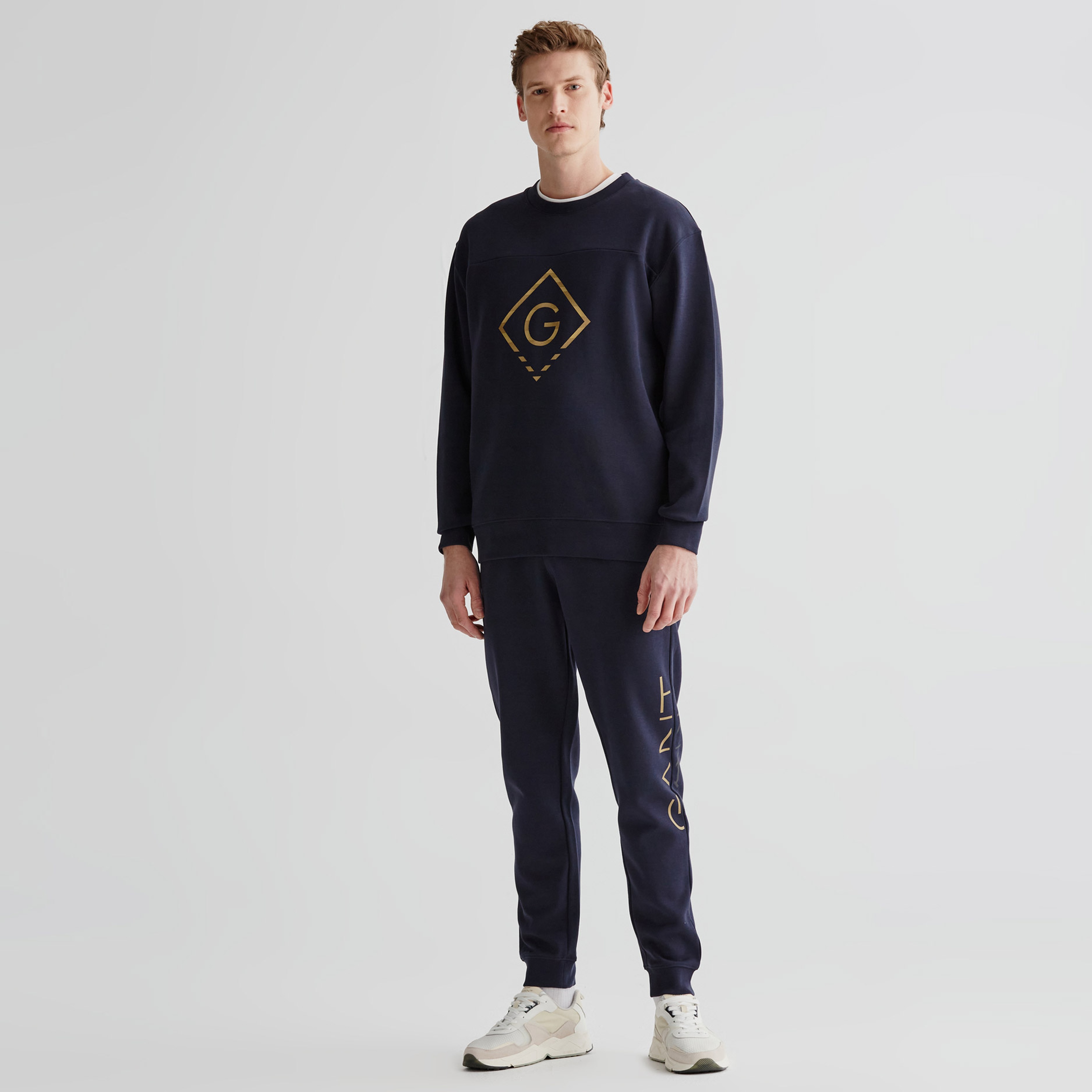 GANT Erkek Lacivert Regular Fit Logolu Eşofman Altı
