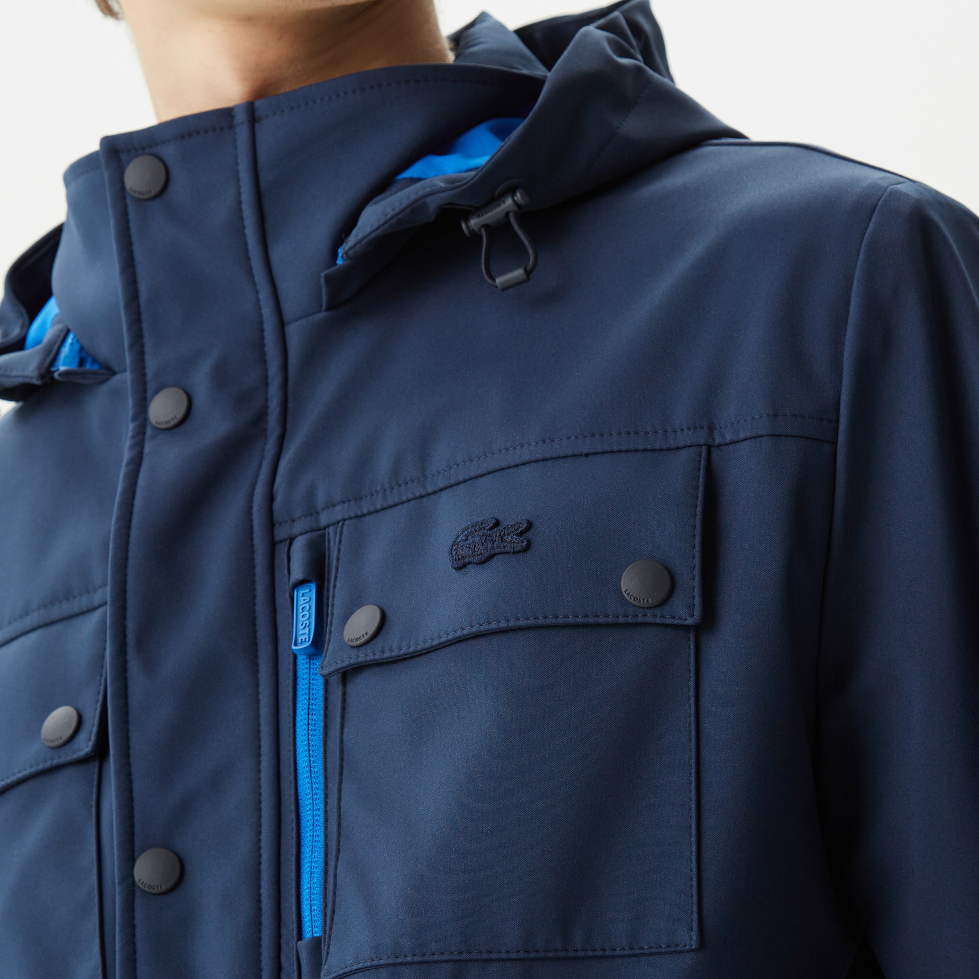 Erkek Kapüşonlu Lacivert Mont