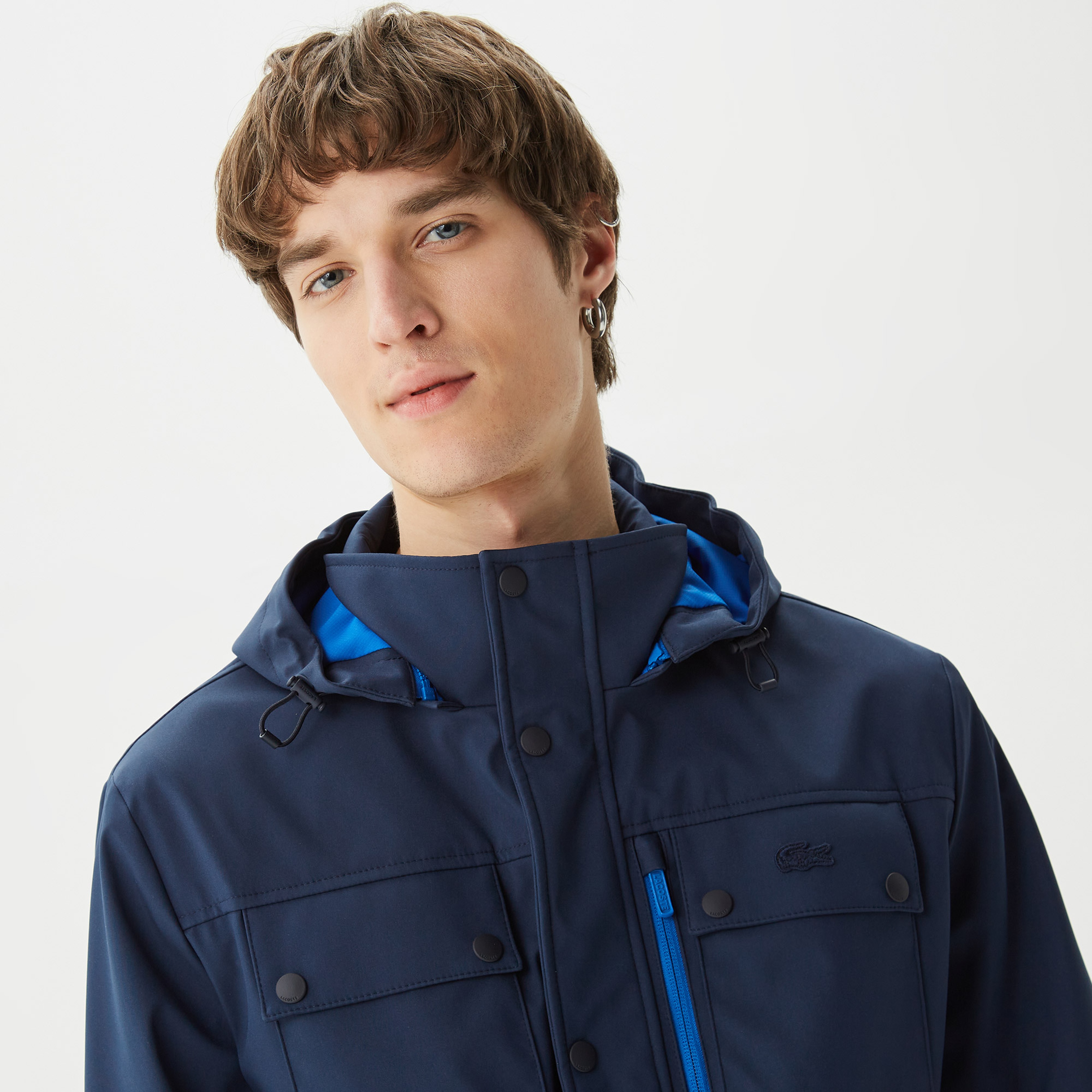 Erkek Kapüşonlu Lacivert Mont