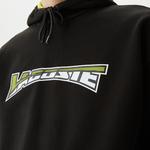 Erkek Relaxed Fit Kapüşonlu Baskılı Siyah Sweatshirt