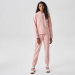 Kadın Slim Fit Baskılı Pembe Eşofman Altı