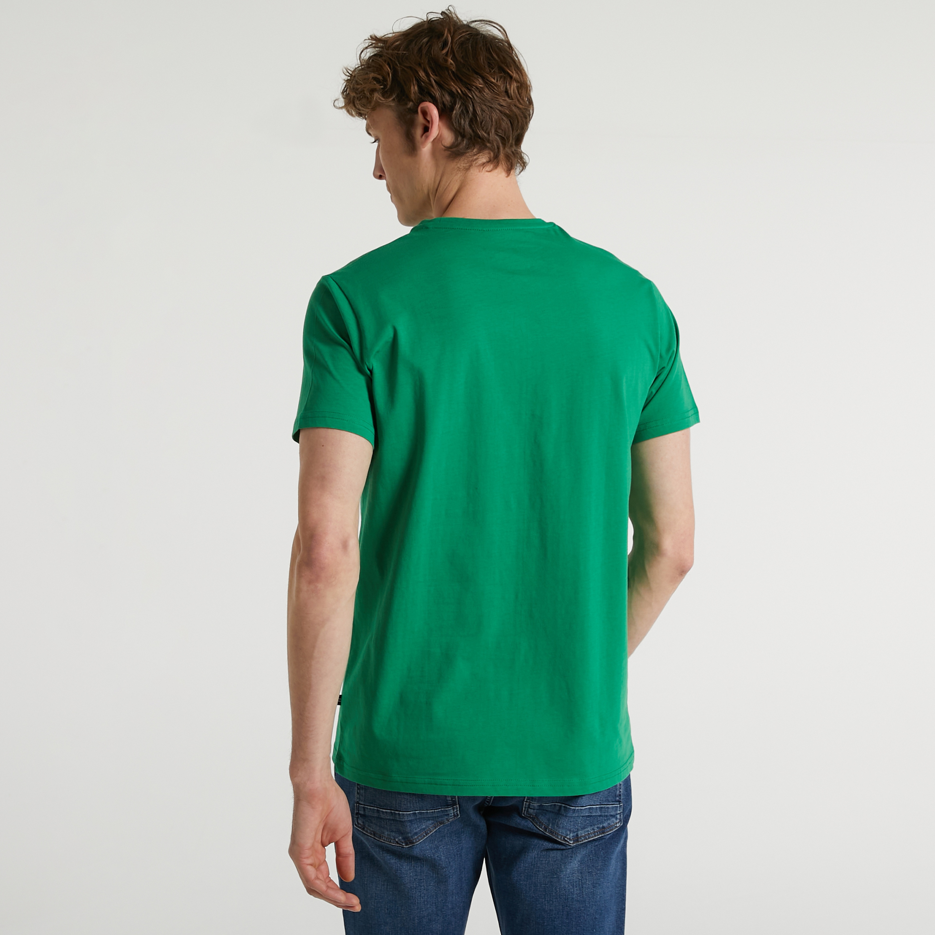 Nautica Erkek Yeşil Desenli Standart Fit T-Shirt