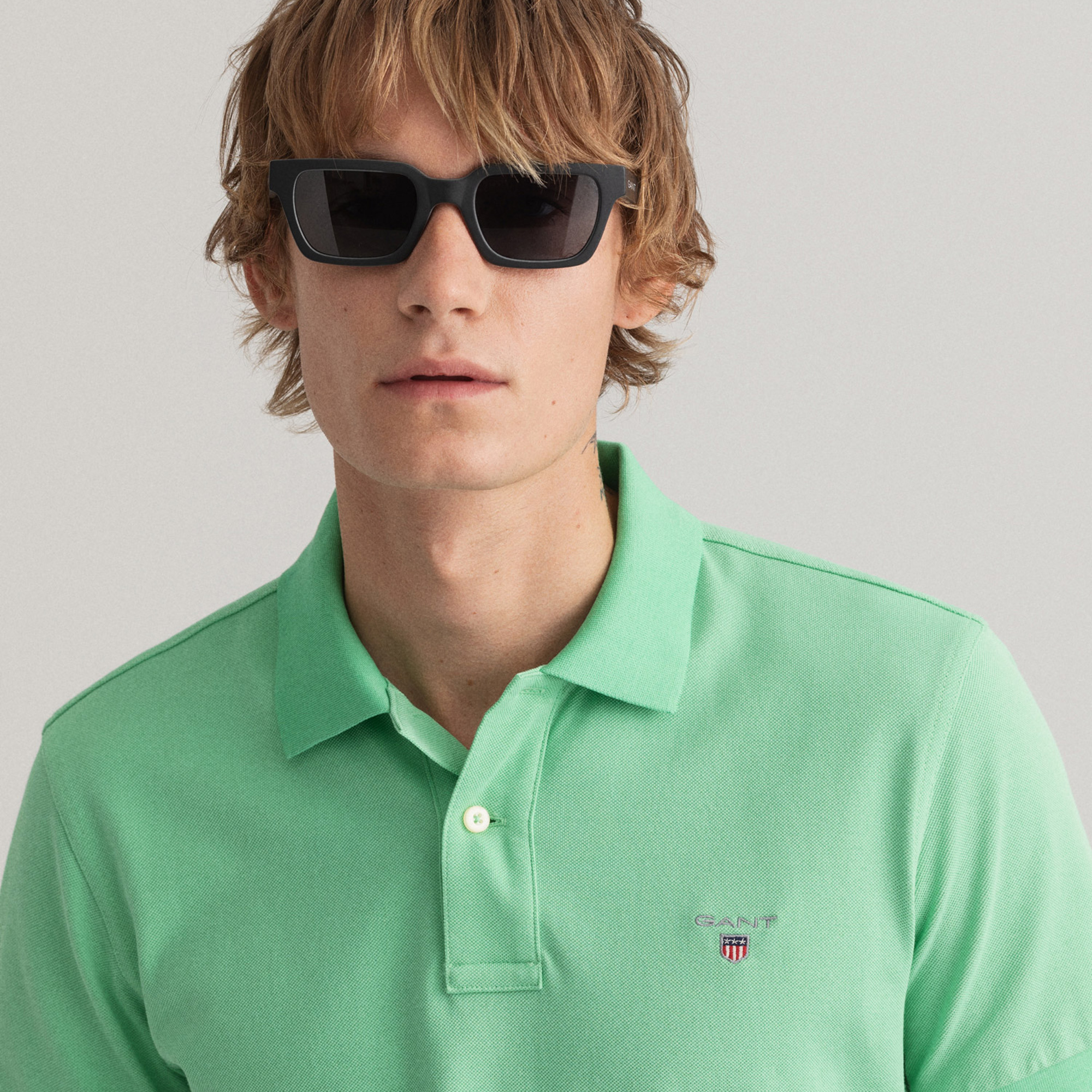 Gant Erkek Yeşil Regular Fit Polo