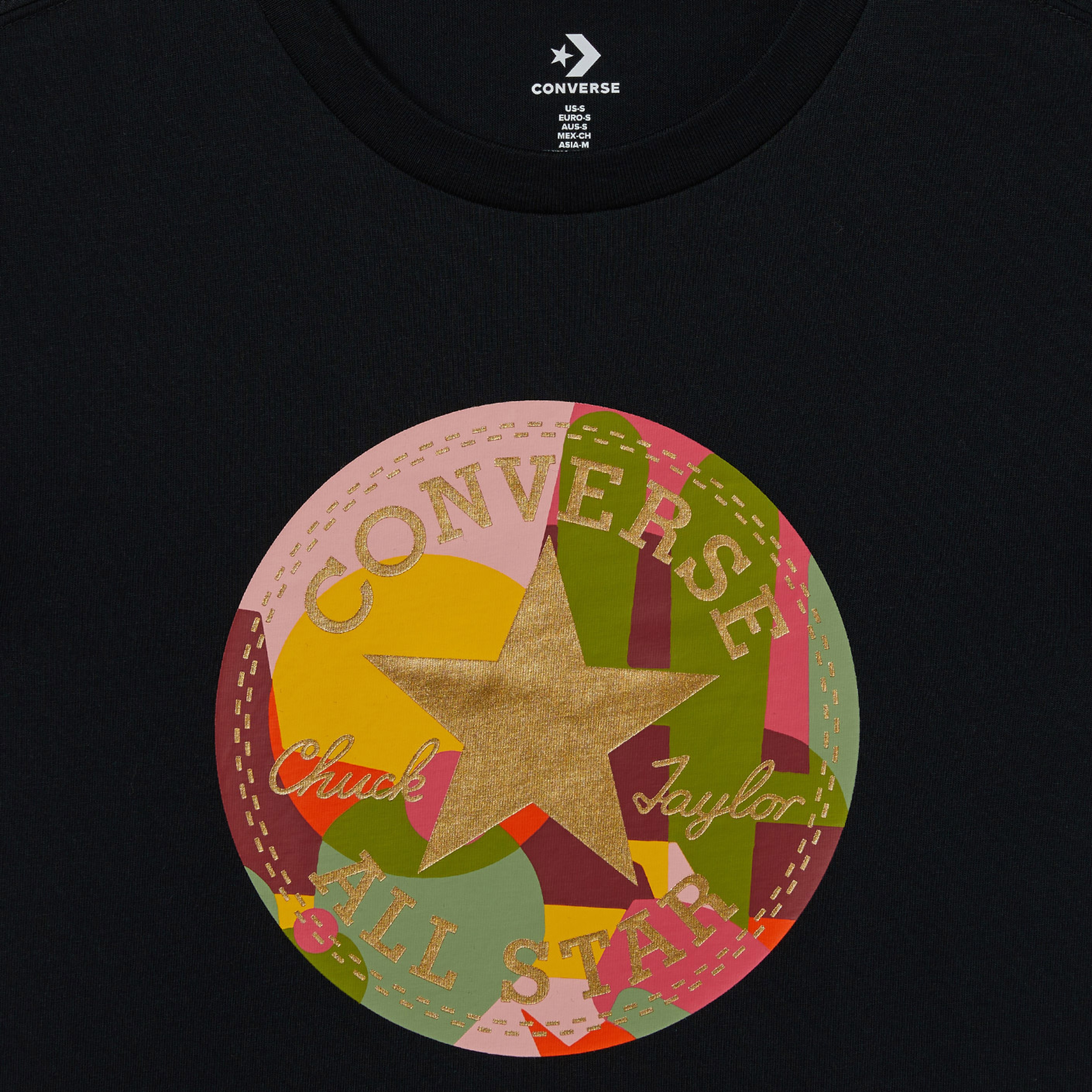 Converse Metallic Desert Rave Kadın Siyah T-Shirt