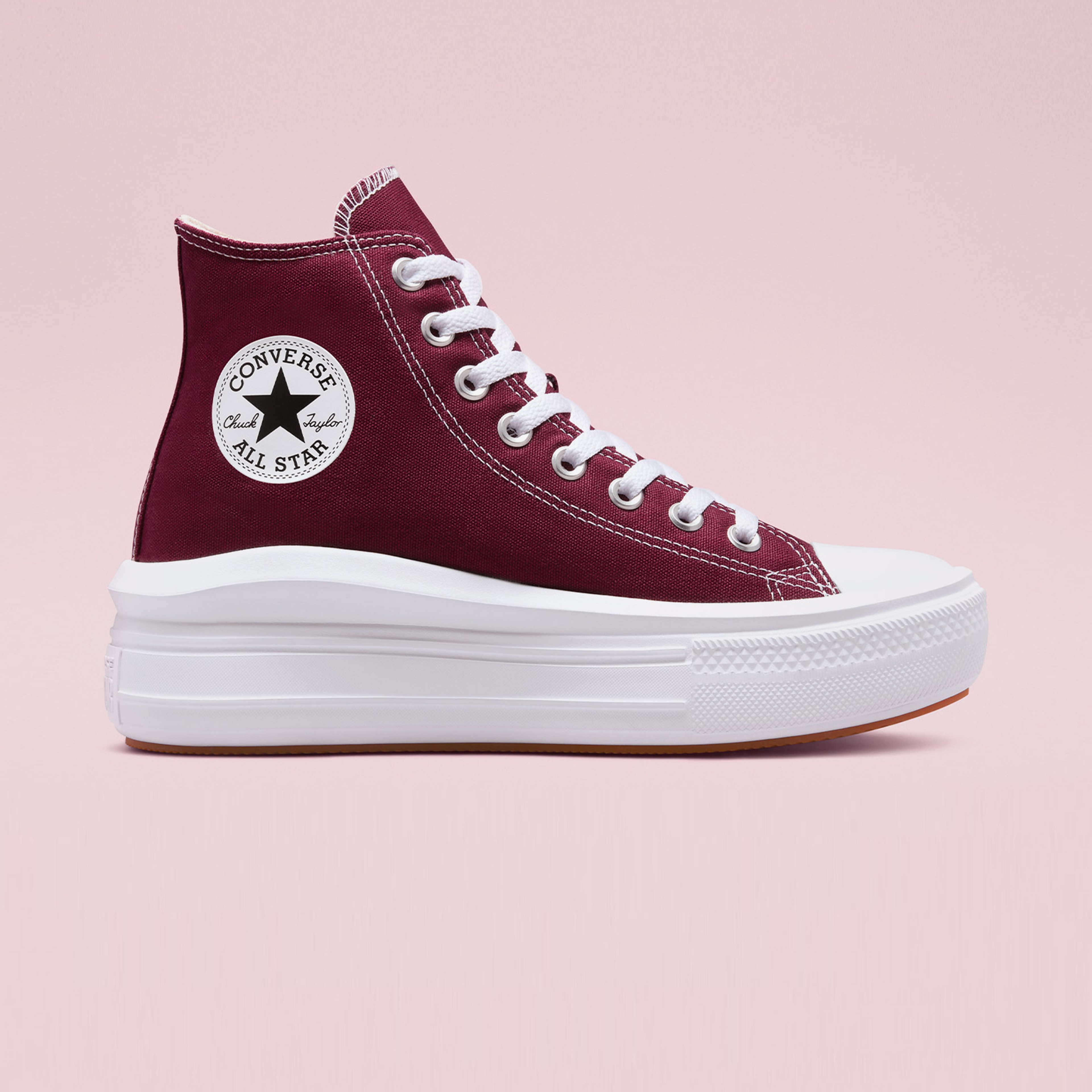 Converse Chuck Taylor All Star Move Canvas Platform Kadın Bordo Sneaker