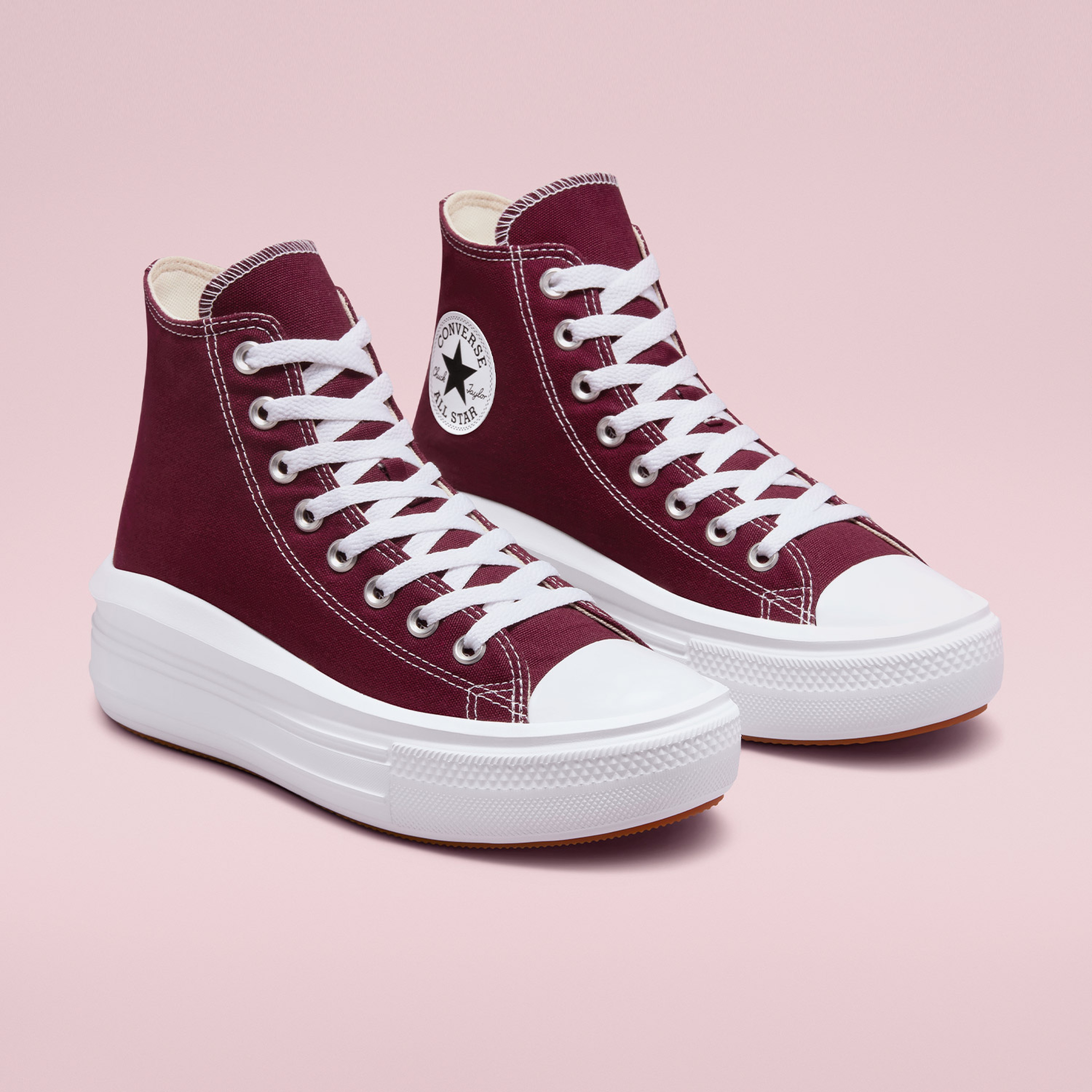 Converse Chuck Taylor All Star Move Canvas Platform Kadın Bordo Sneaker