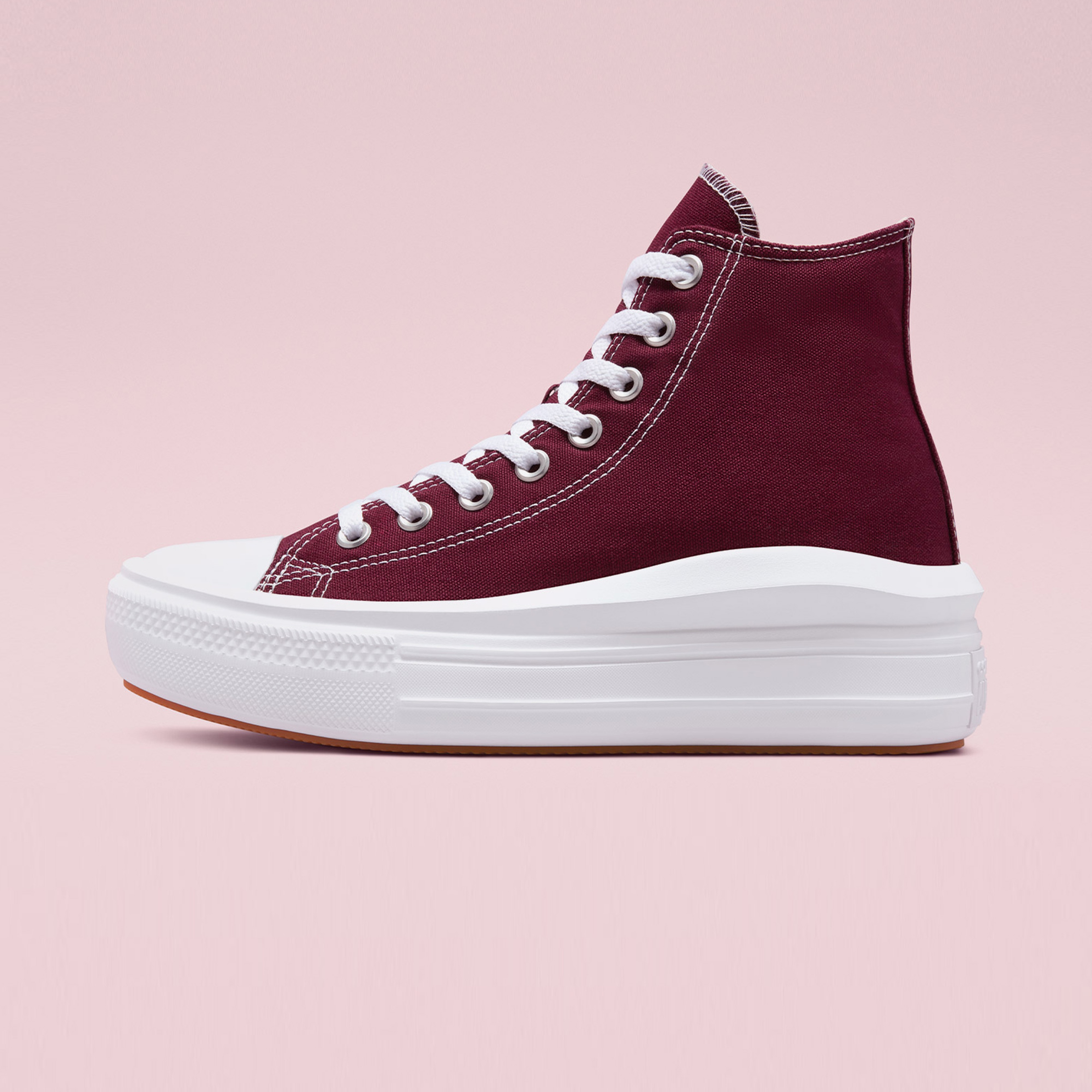 Converse Chuck Taylor All Star Move Canvas Platform Kadın Bordo Sneaker