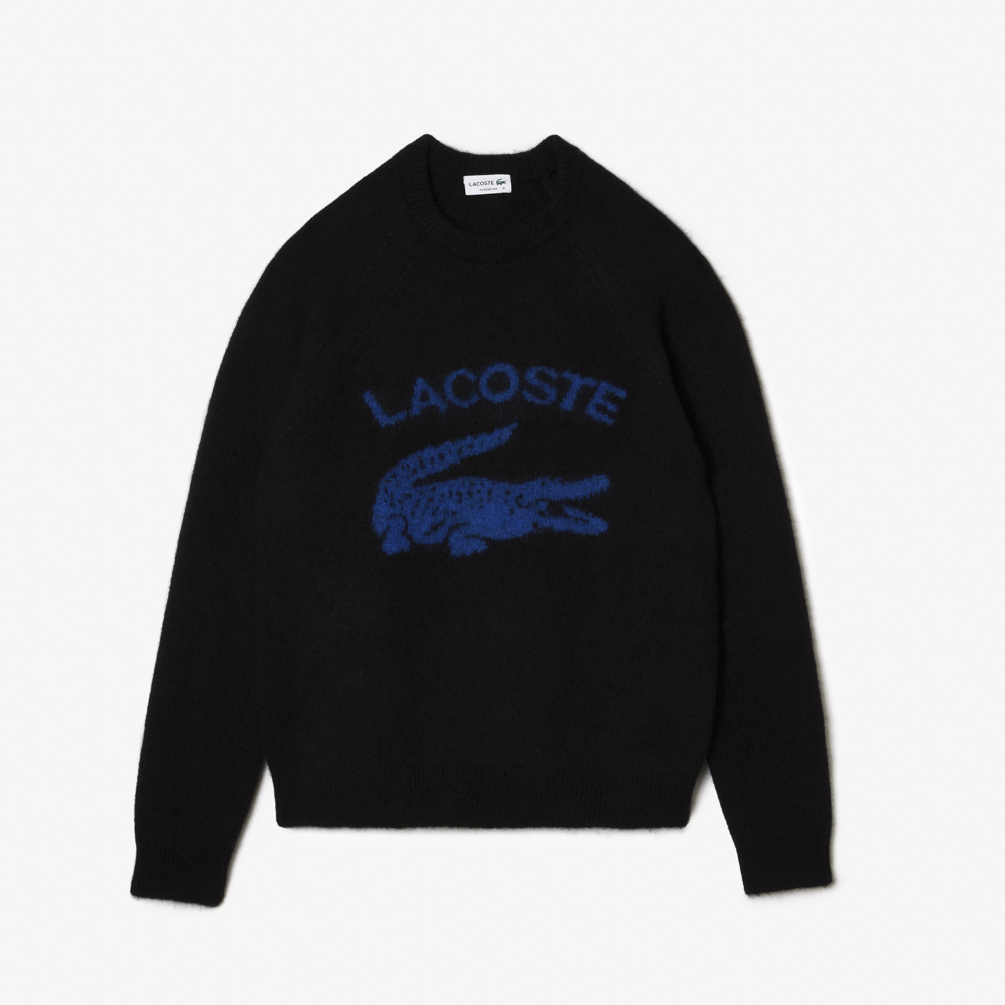 Lacoste Erkek Bisiklet Yaka Baskılı Lacivert Kazak
