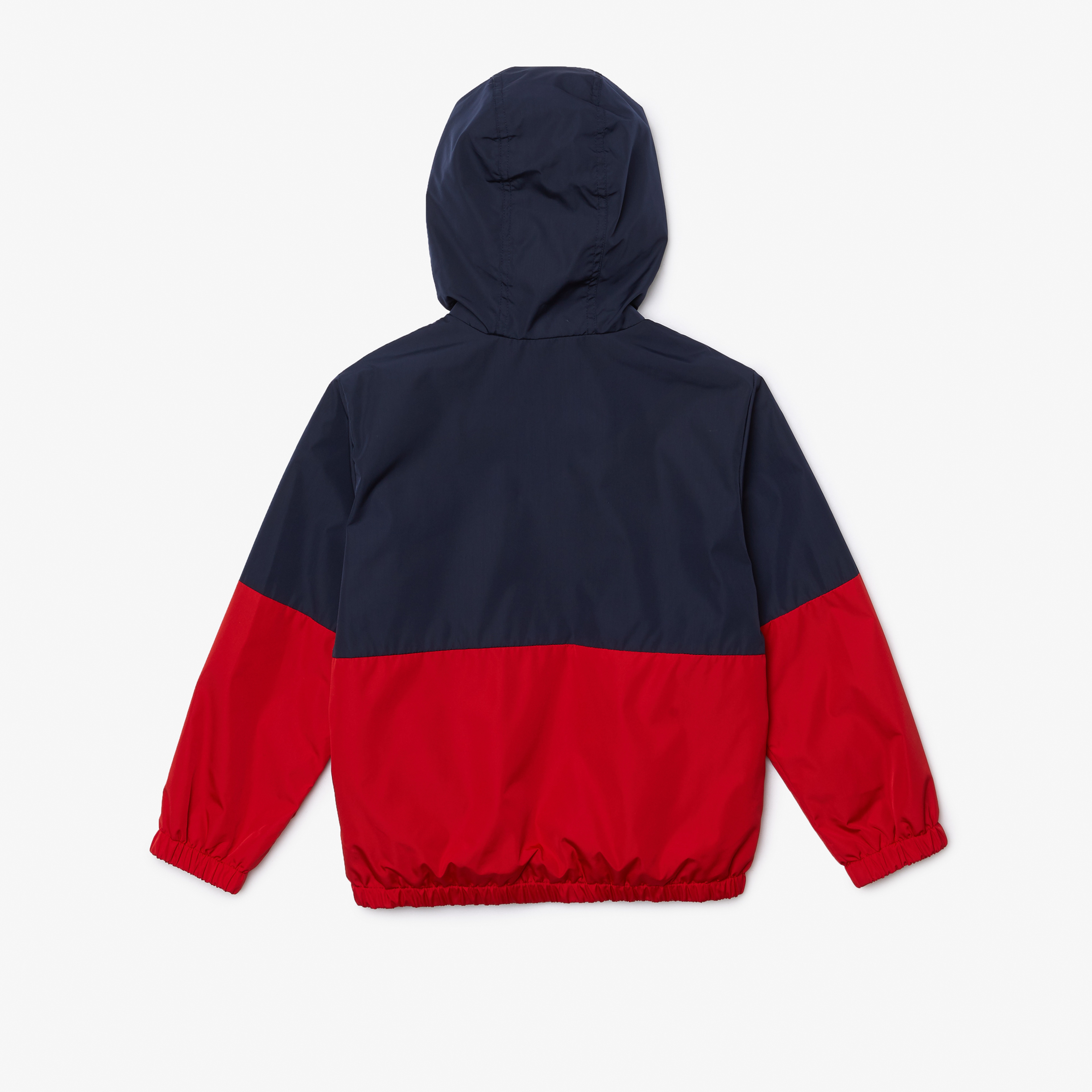Lacoste Çocuk Kapüşonlu Renk Bloklu Lacivert Rüzgarlık