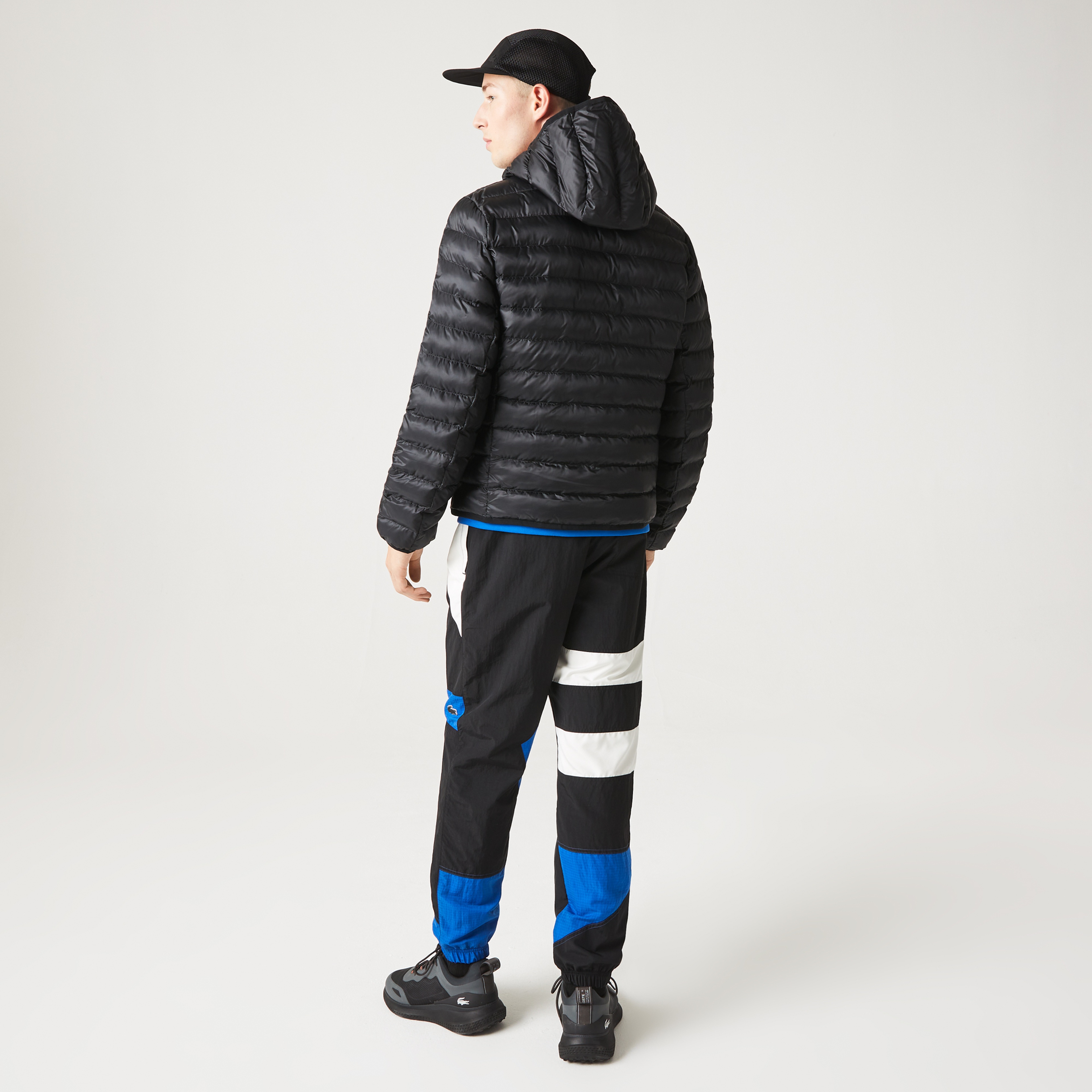 Erkek Kapüşonlu Kapitone Siyah Mont