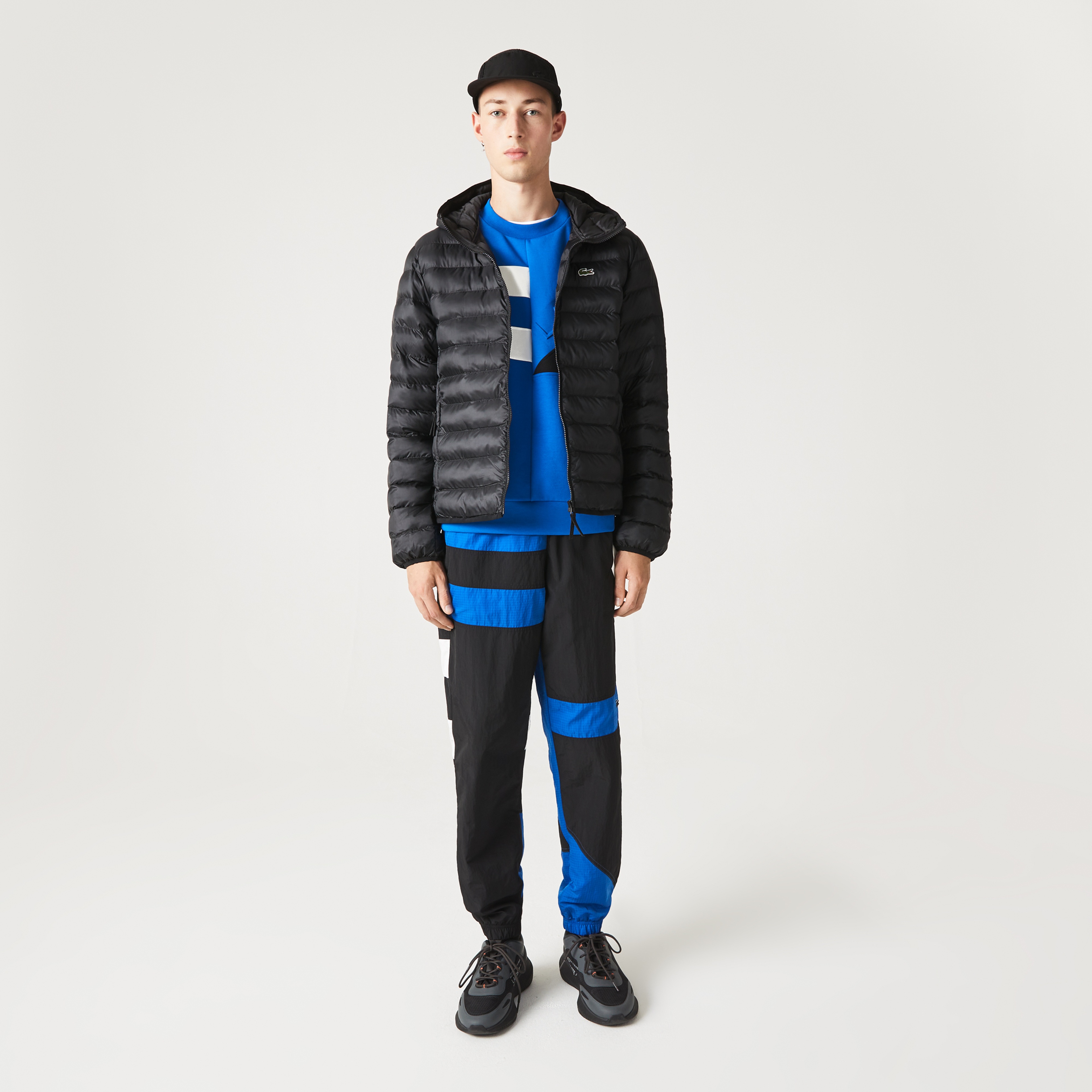 Erkek Kapüşonlu Kapitone Siyah Mont