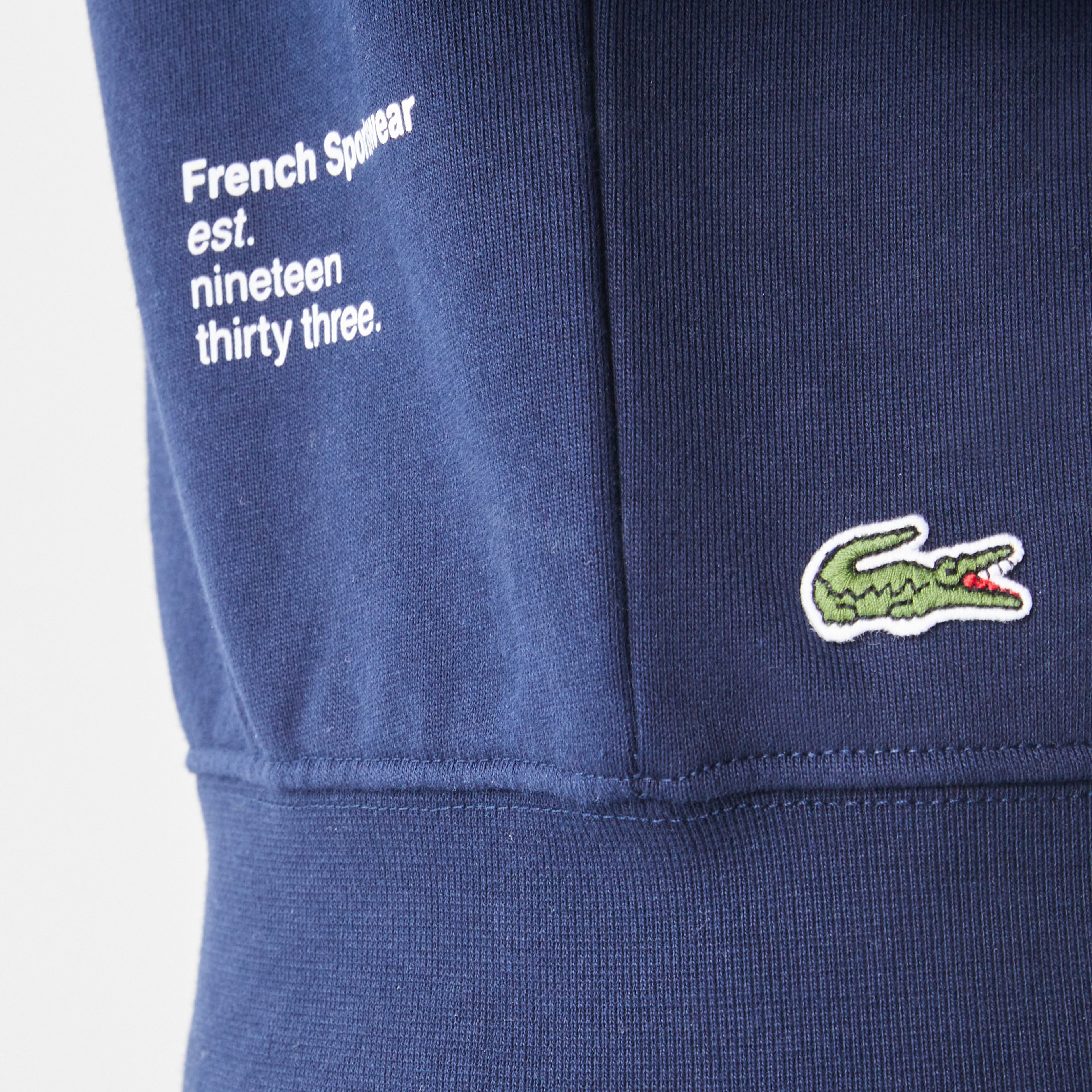 Lacoste Erkek Classic Fit Ayarlanabilir Kapüşonlu Baskılı Lacivert Sweatshirt