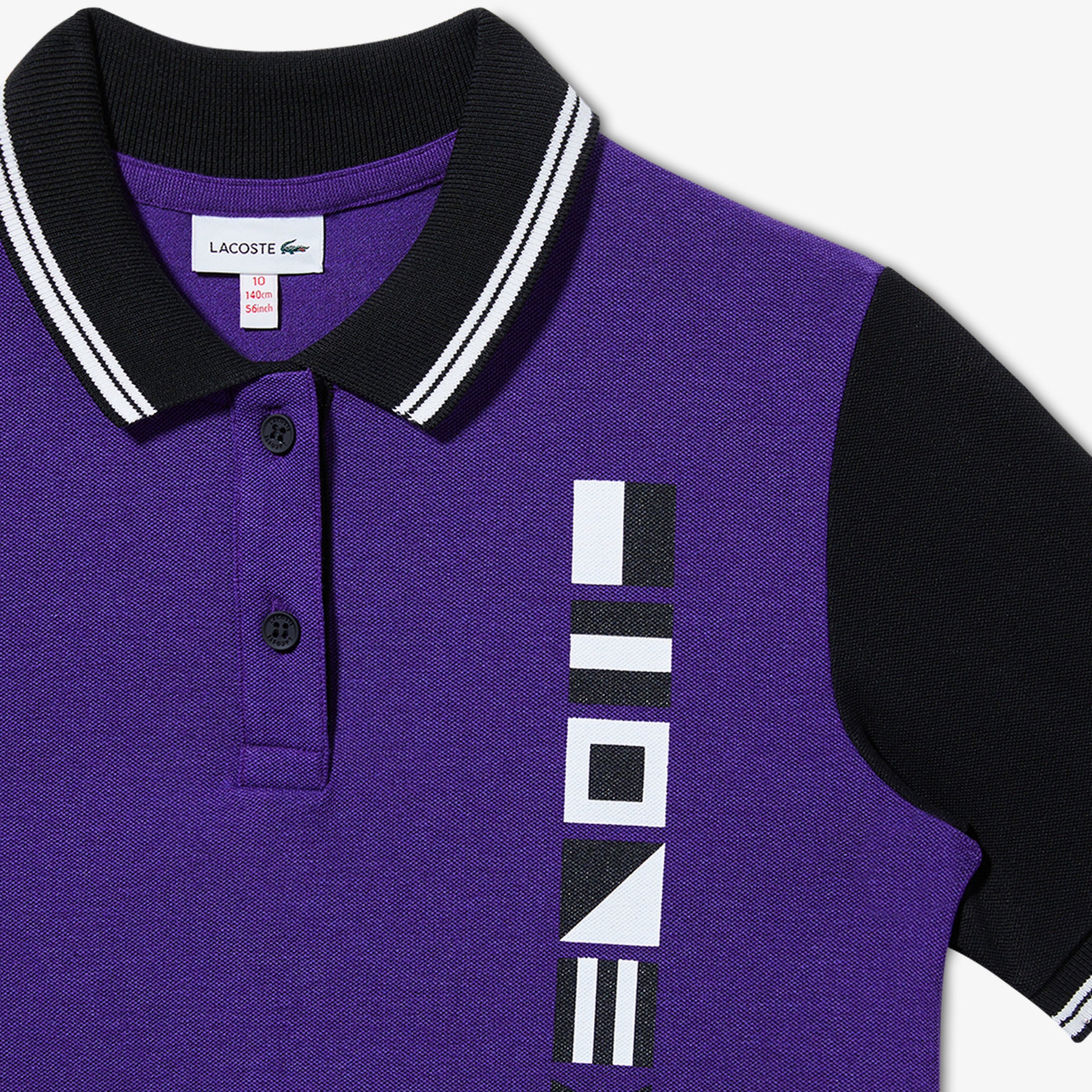 Lacoste Çocuk Renk Bloklu Mor Polo
