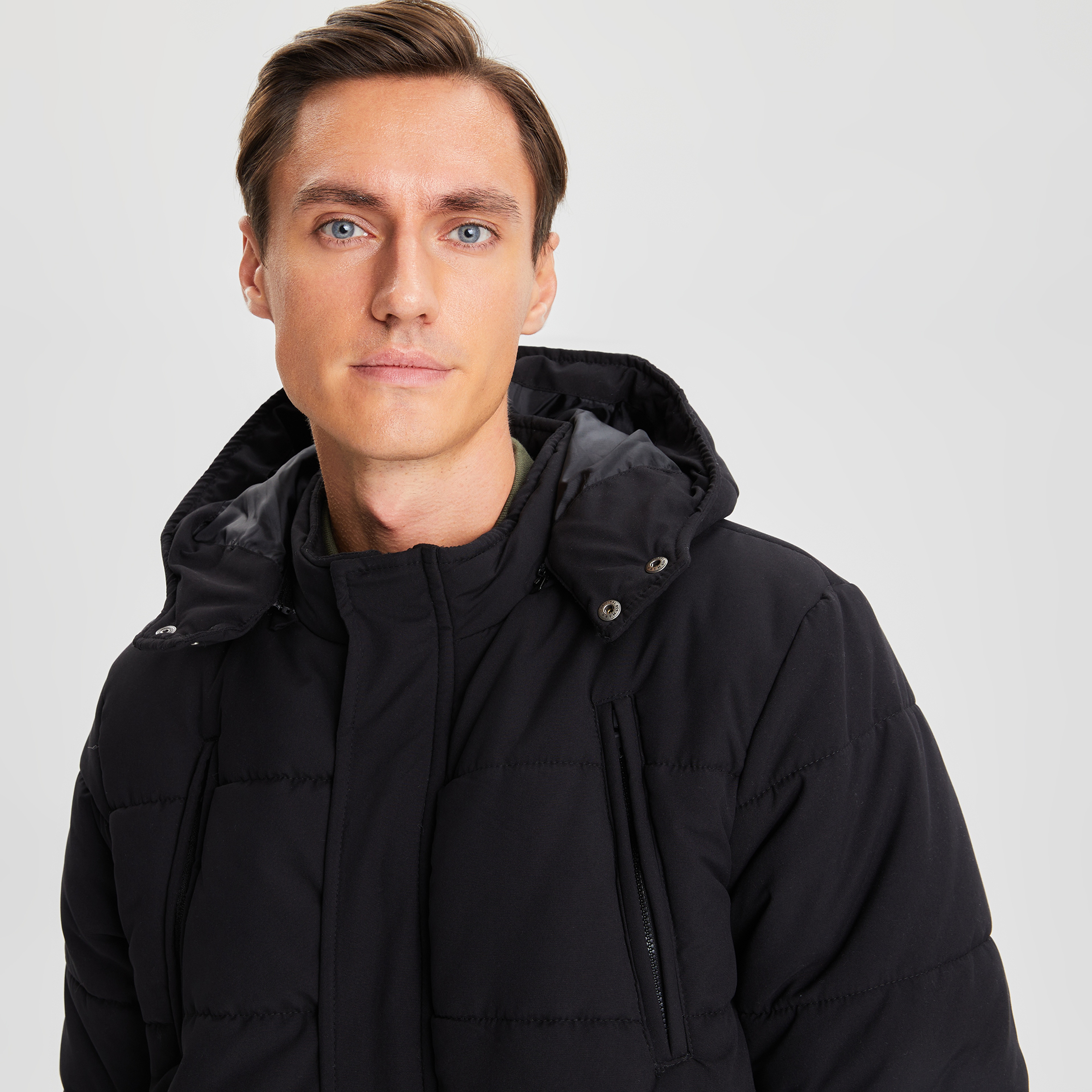 NAUTICA ERKEK SİYAH UZUN KOLLU STANDART FIT MONT