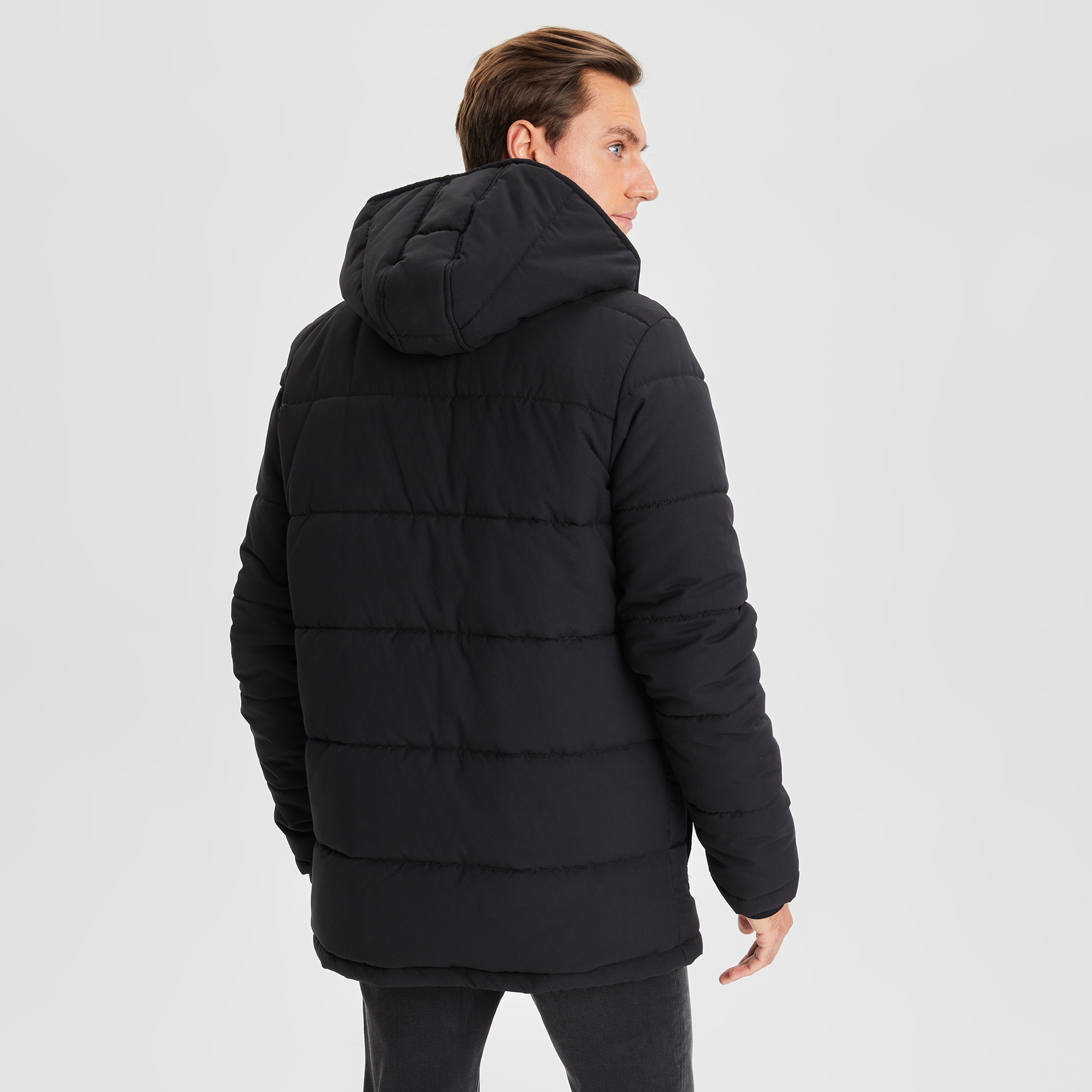 NAUTICA ERKEK SİYAH UZUN KOLLU STANDART FIT MONT