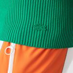 Lacoste Kadın Askılı V Yaka Yeşil Triko