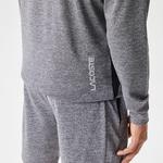 Erkek Slim Fit Kapüşonlu Desenli Gri Sweatshirt