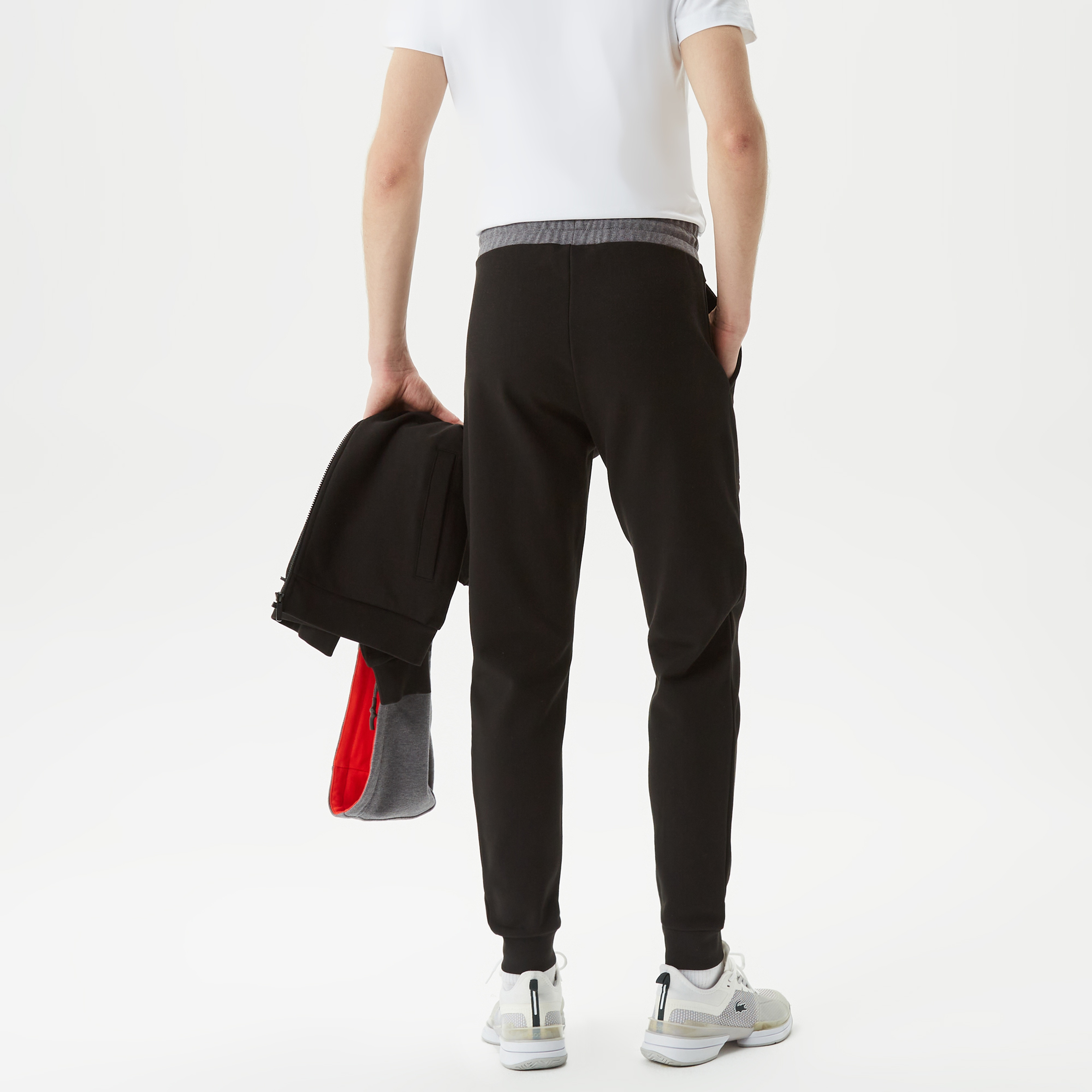 Erkek Regular Fit Renk Bloklu Siyah Eşofman Altı