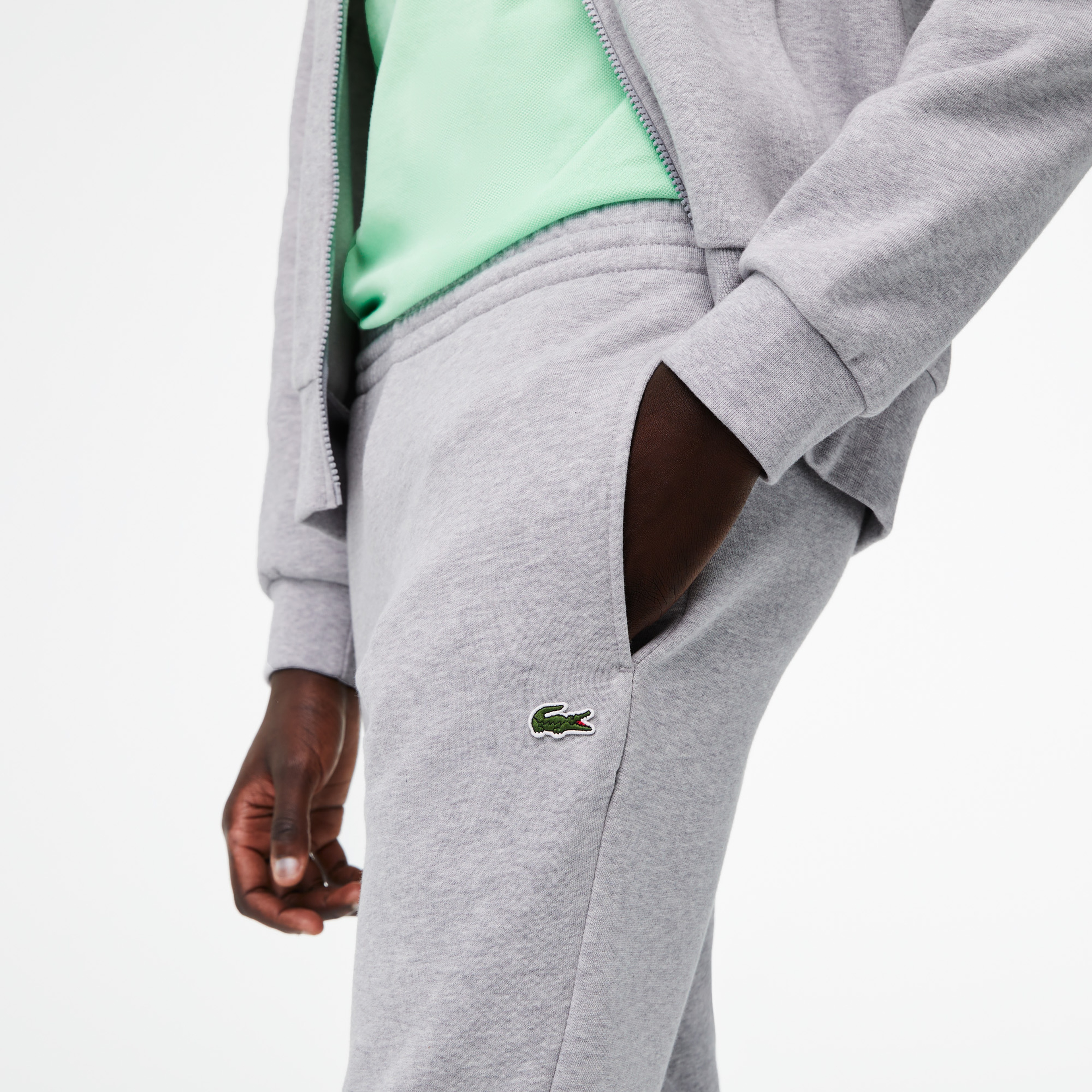 Erkek Classic Fit Kapüşonlu Gri Eşofman Takımı