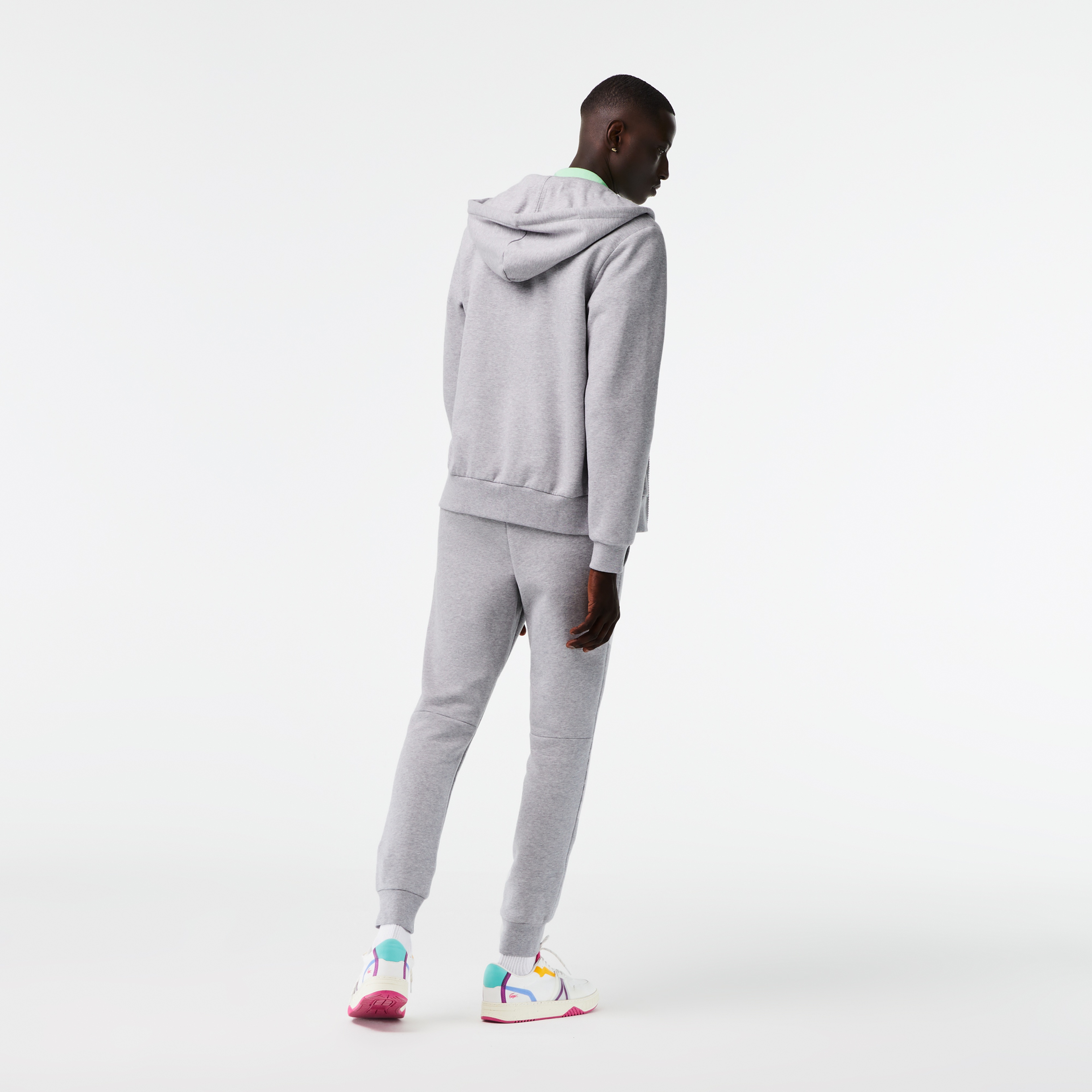 Erkek Classic Fit Kapüşonlu Gri Eşofman Takımı