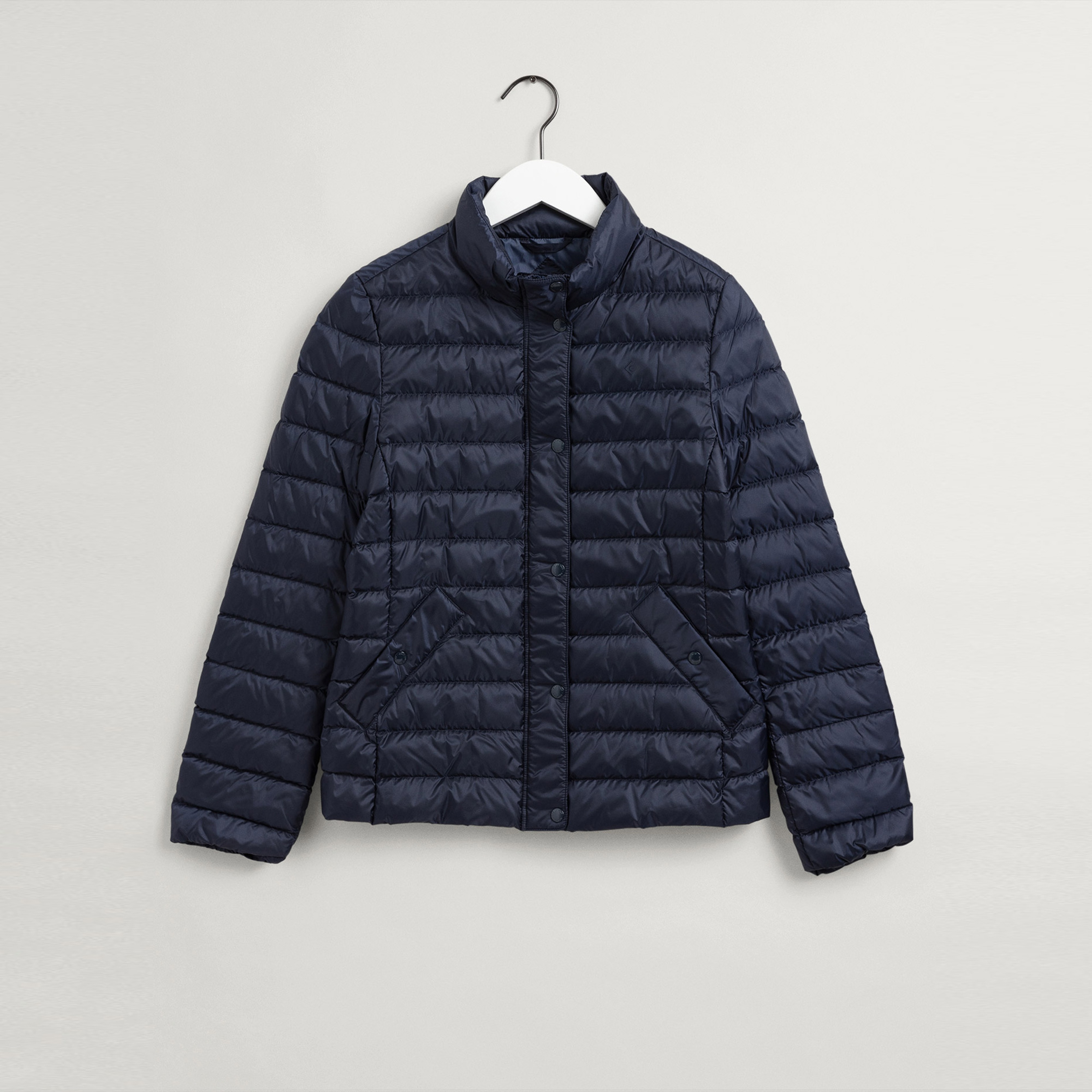 Gant Kadın Lacivert Slim Fit Fermuarlı Mont