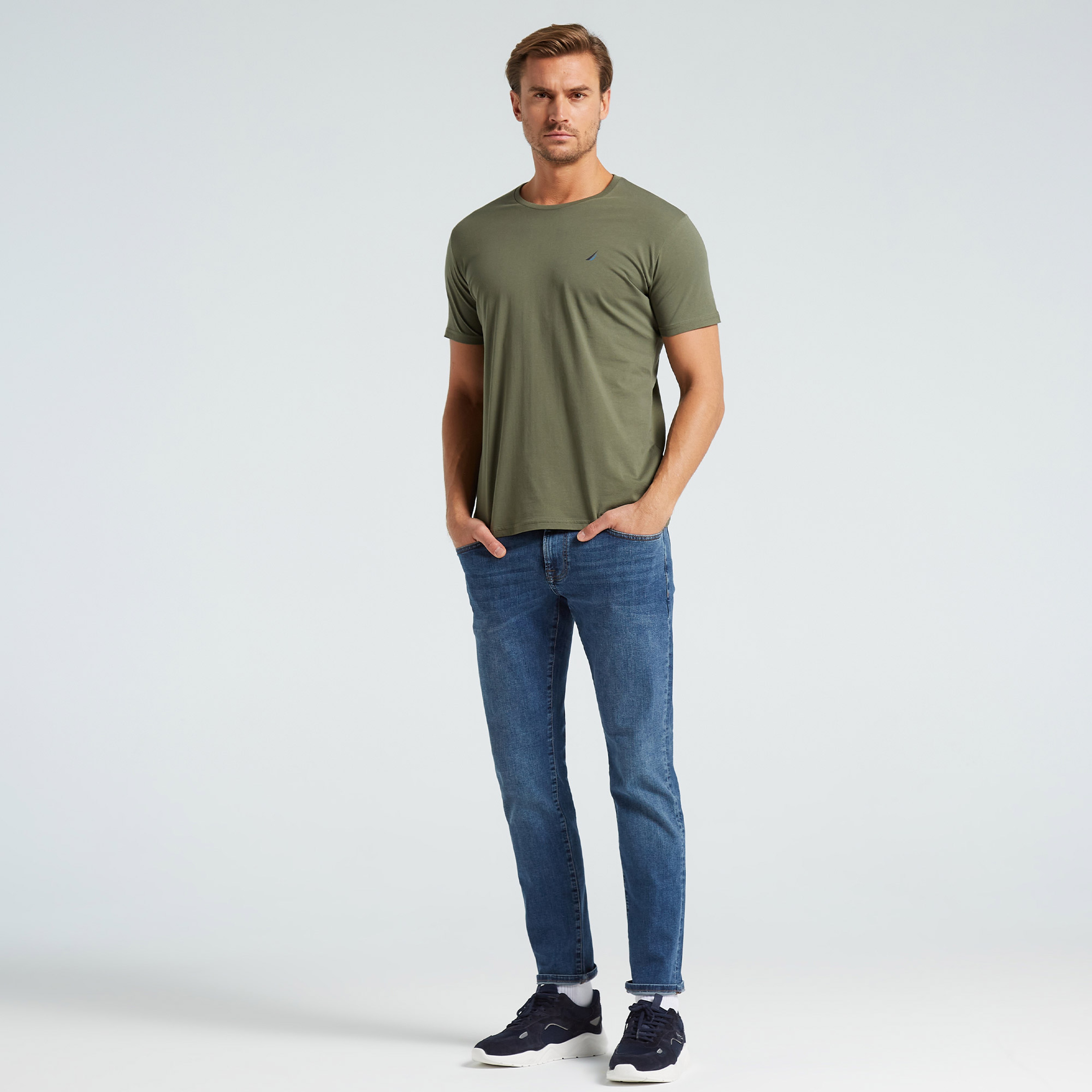 NAUTICA ERKEK YEŞİL STANDART FIT KISA KOLLU T-SHIRT