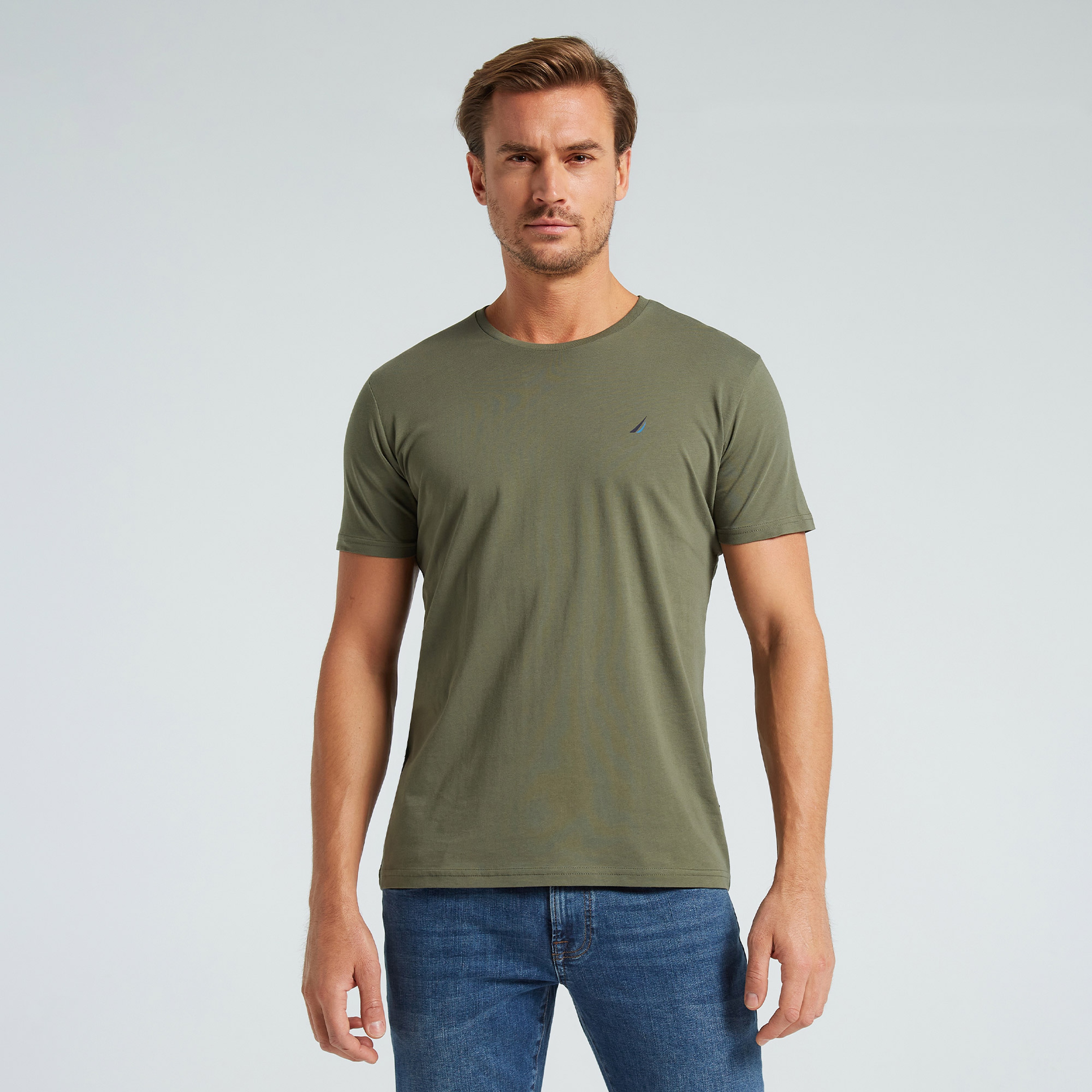 NAUTICA ERKEK YEŞİL STANDART FIT KISA KOLLU T-SHIRT