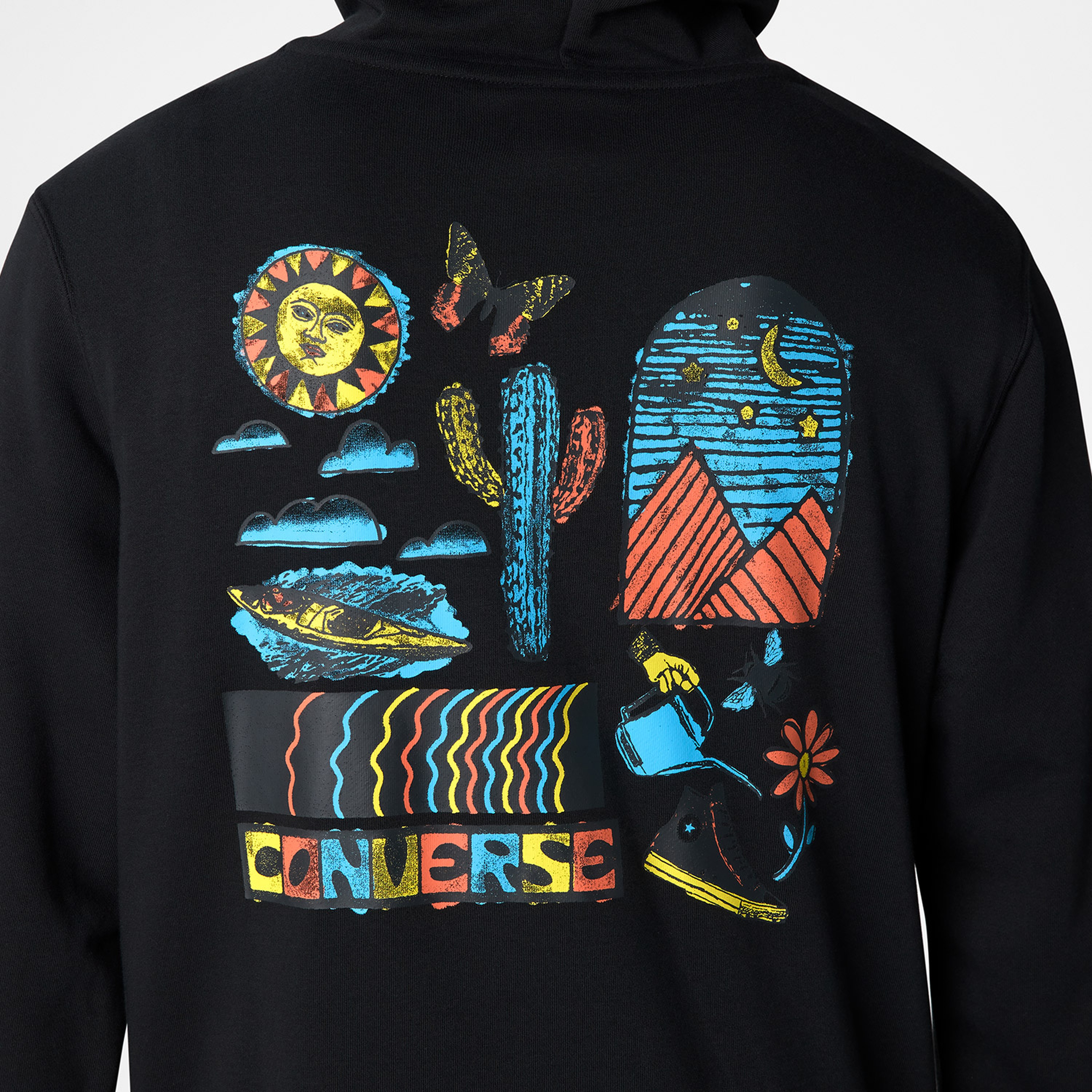 Converse Desert Daydream Pullover Graphic Erkek Siyah Sweatshirt