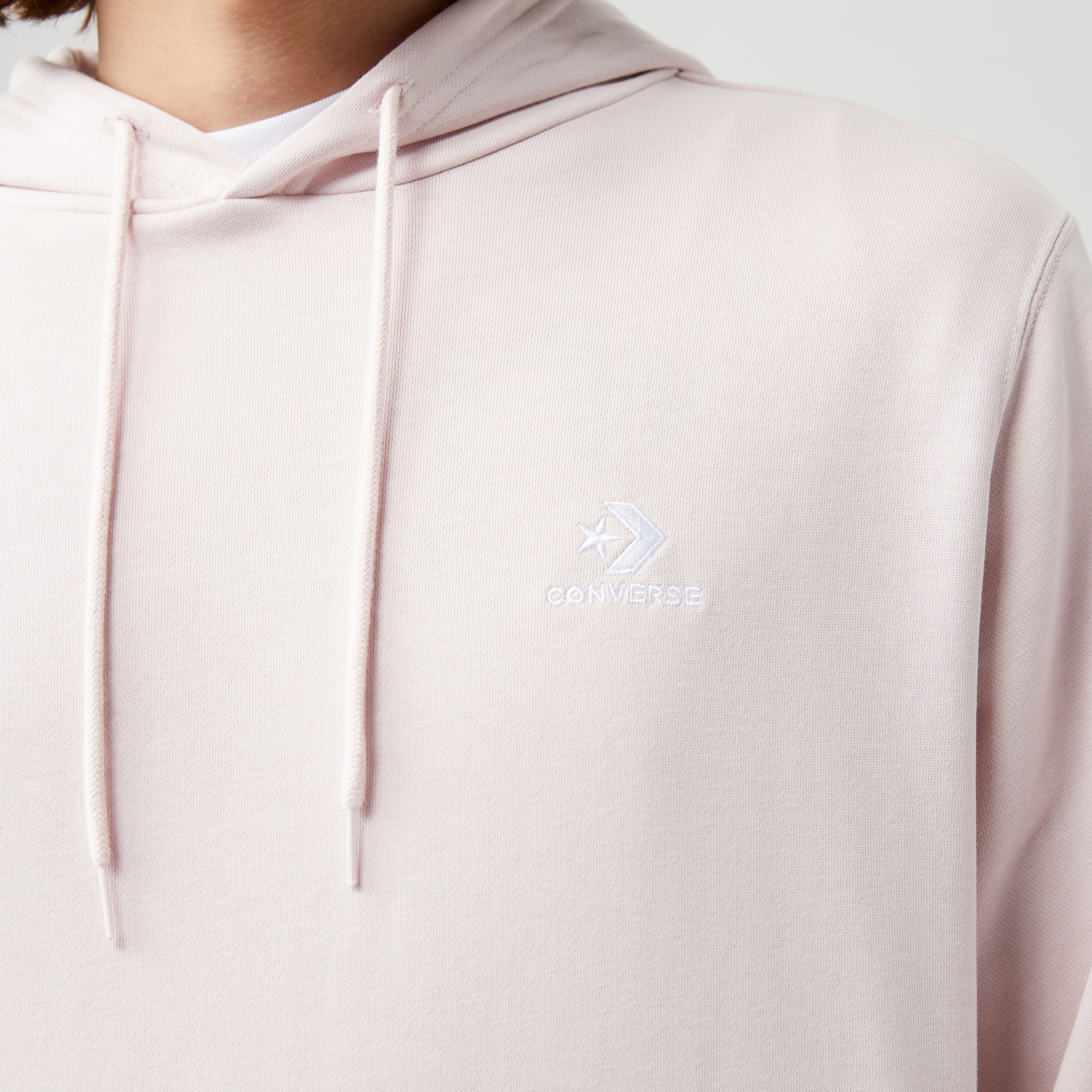 Converse Go-To Embroidered Star Chevron Unisex Pembe Hoodie