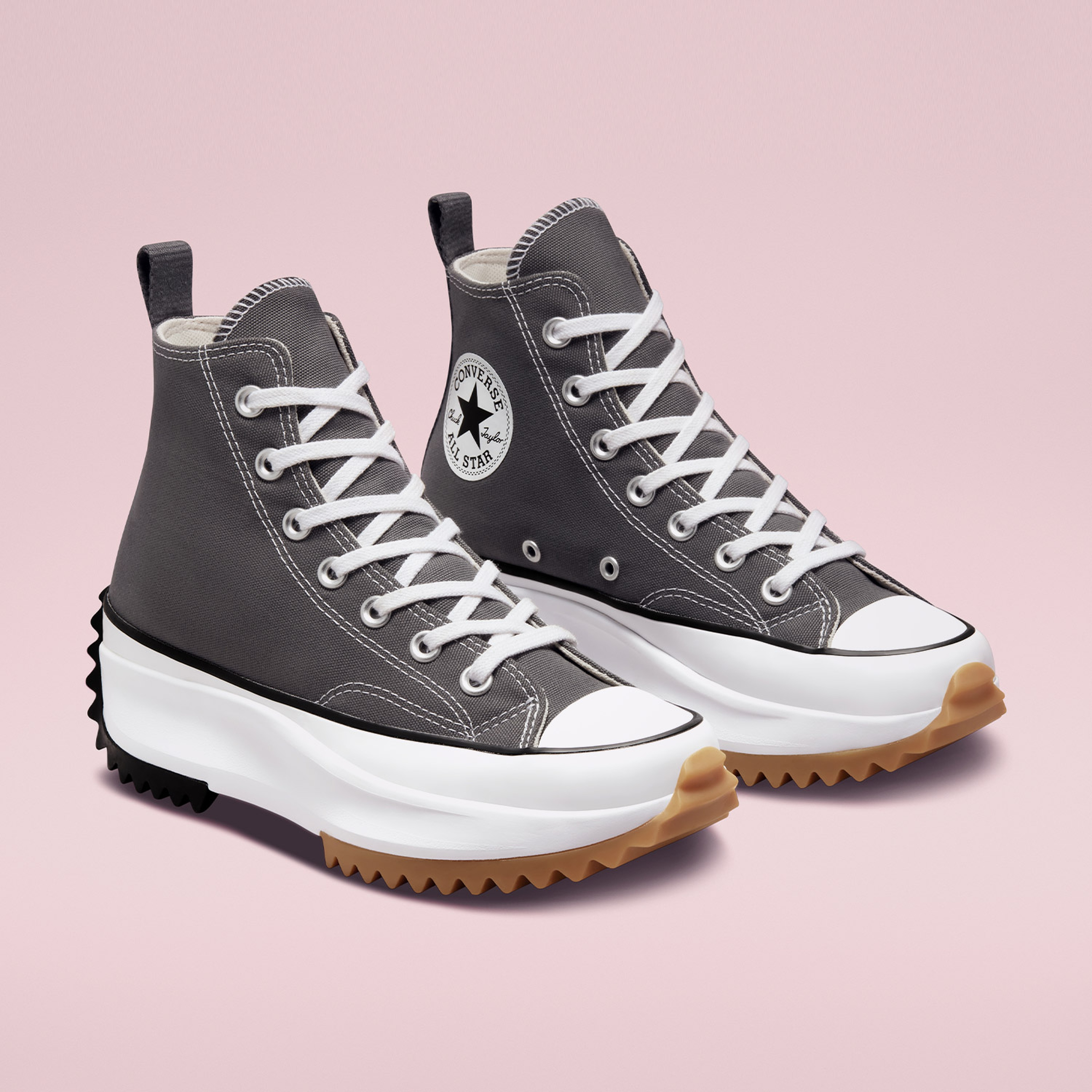 Converse Run Star Hike Canvas Platform Unisex Gri Sneaker