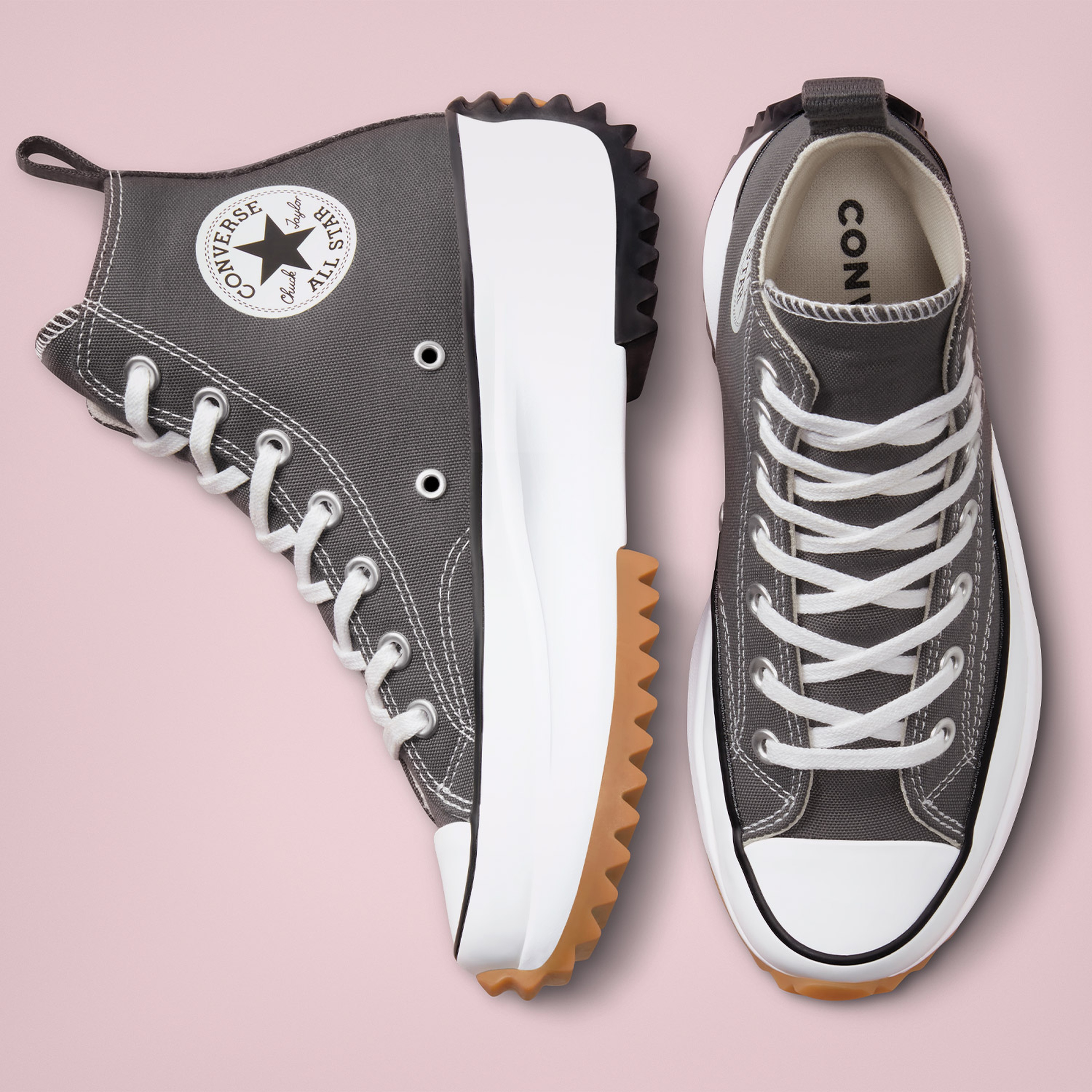 Converse Run Star Hike Canvas Platform Unisex Gri Sneaker