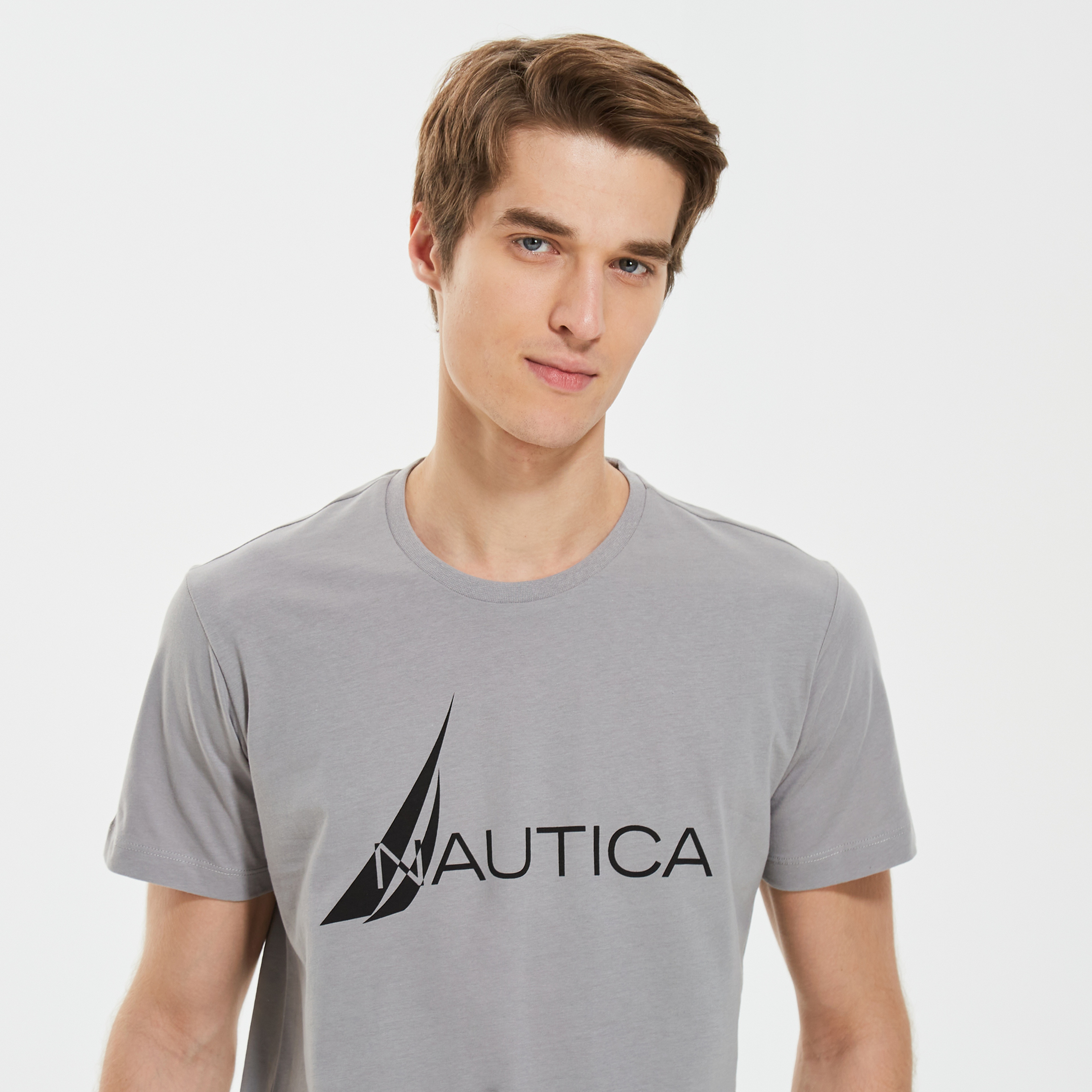 Nautica Erkek Gri Standart Fit T-Shirt