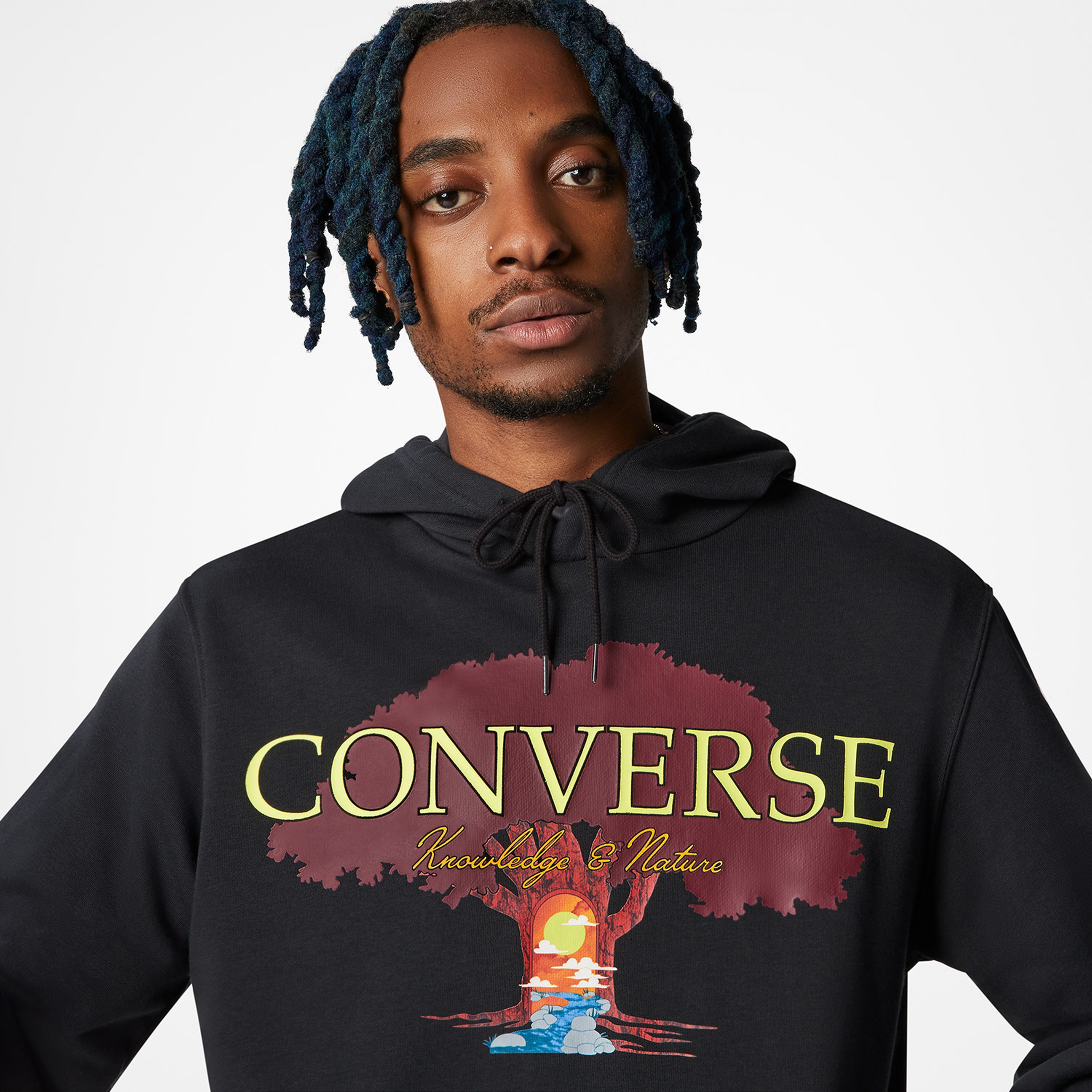 Converse Tree Of Life Pullover Erkek Siyah Hoodie