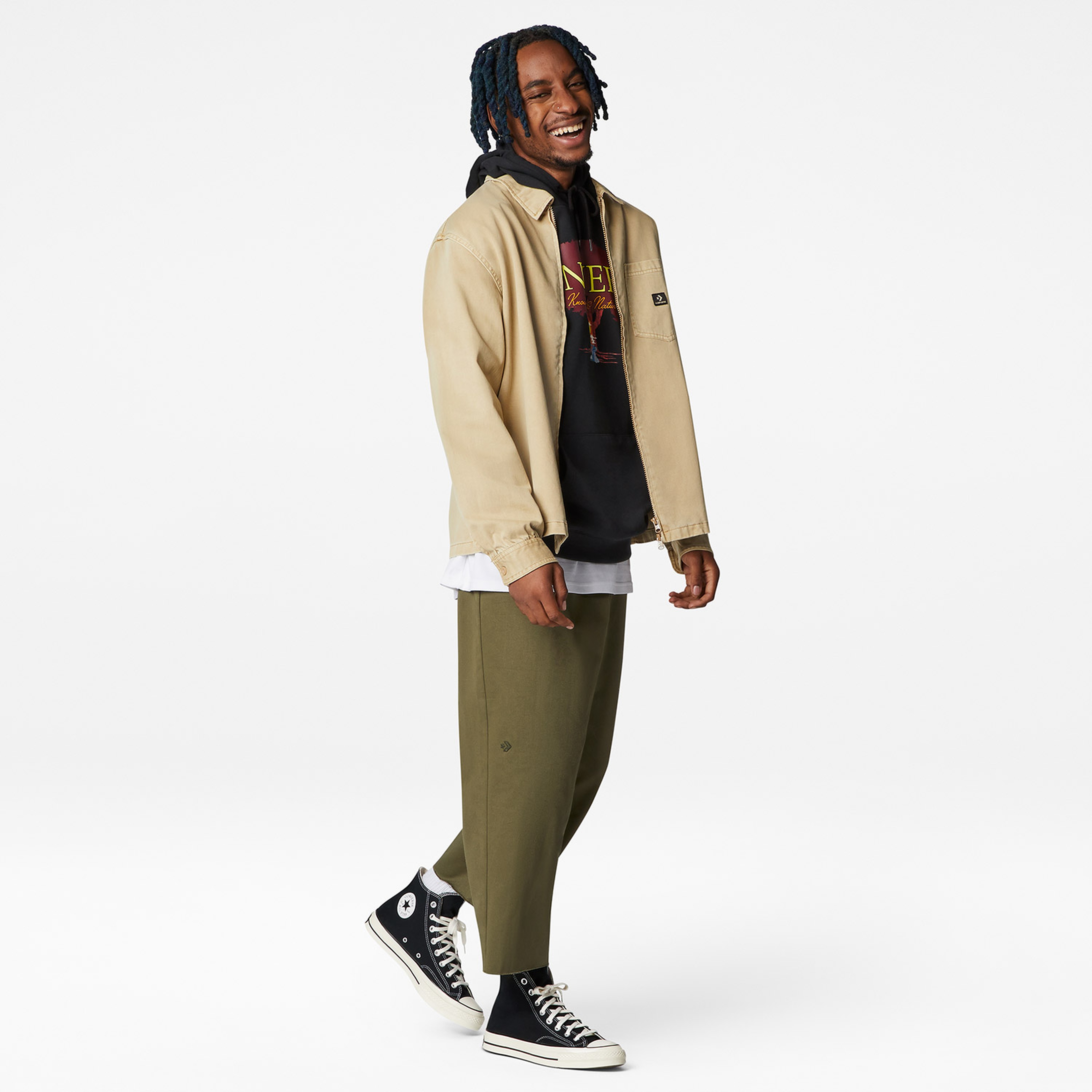Converse Tree Of Life Pullover Erkek Siyah Hoodie