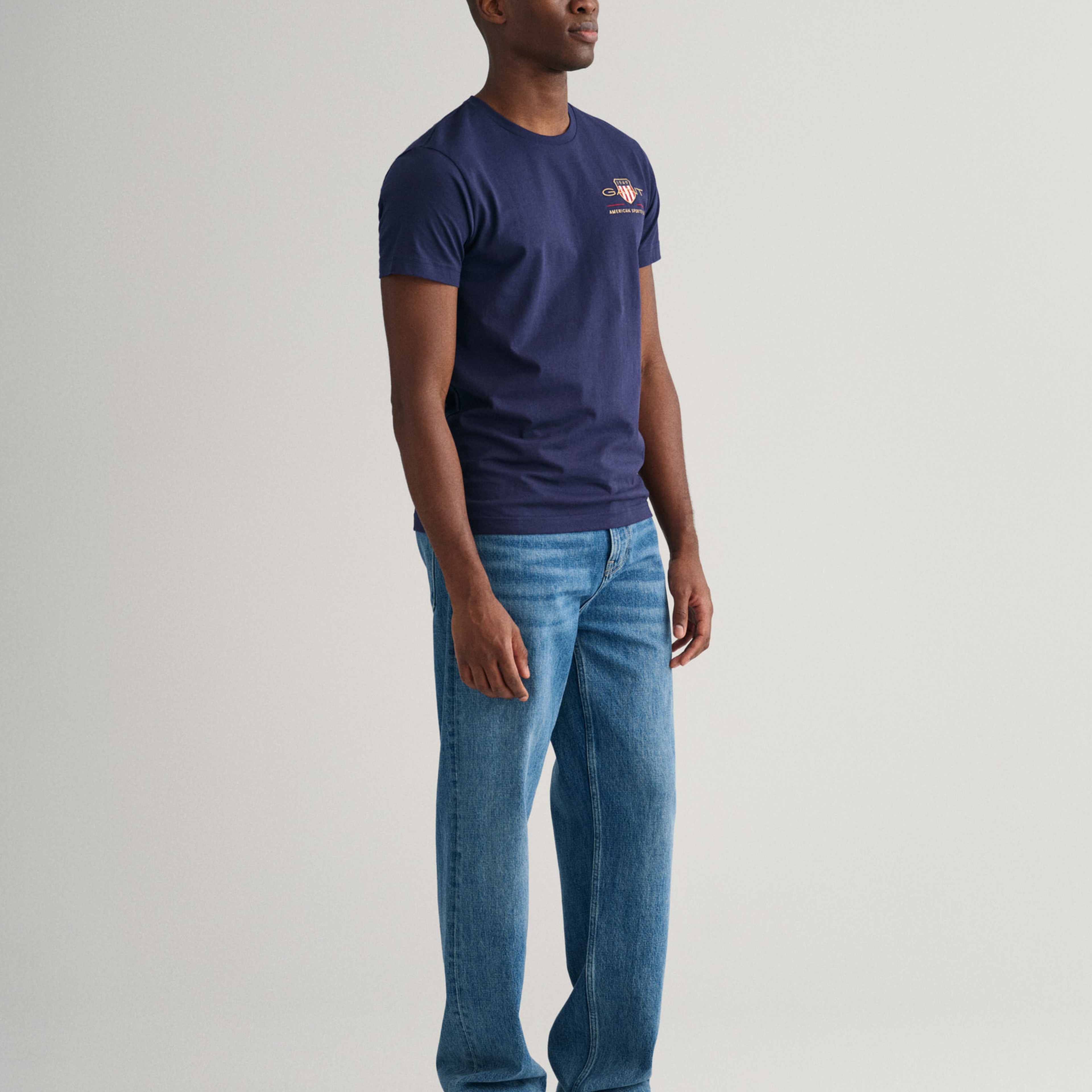 GANT Erkek Lacivert Regular Fit T-Shirt