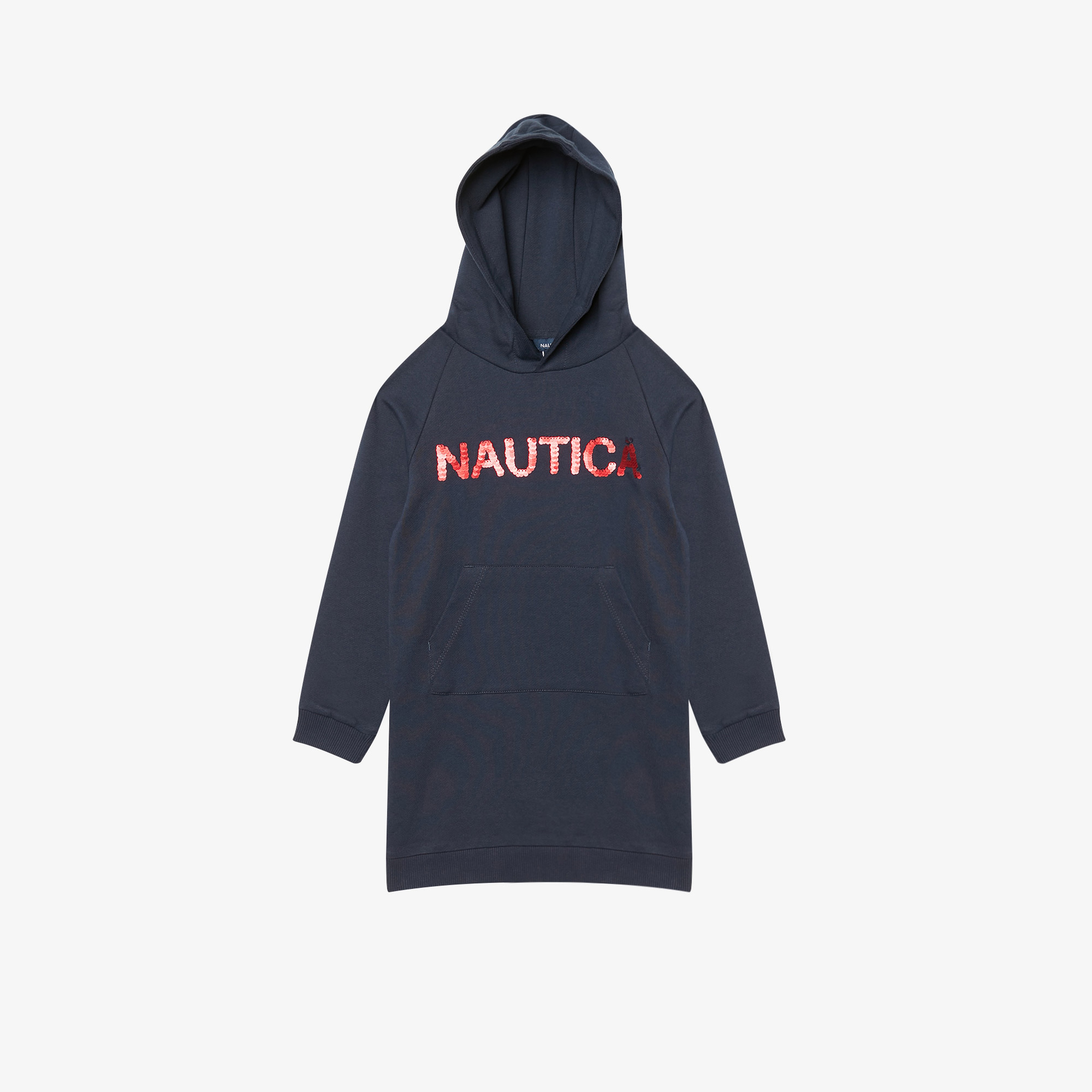 NAUTICA KIZ ÇOCUK LACİVERT KAPÜŞONLU ELBİSE